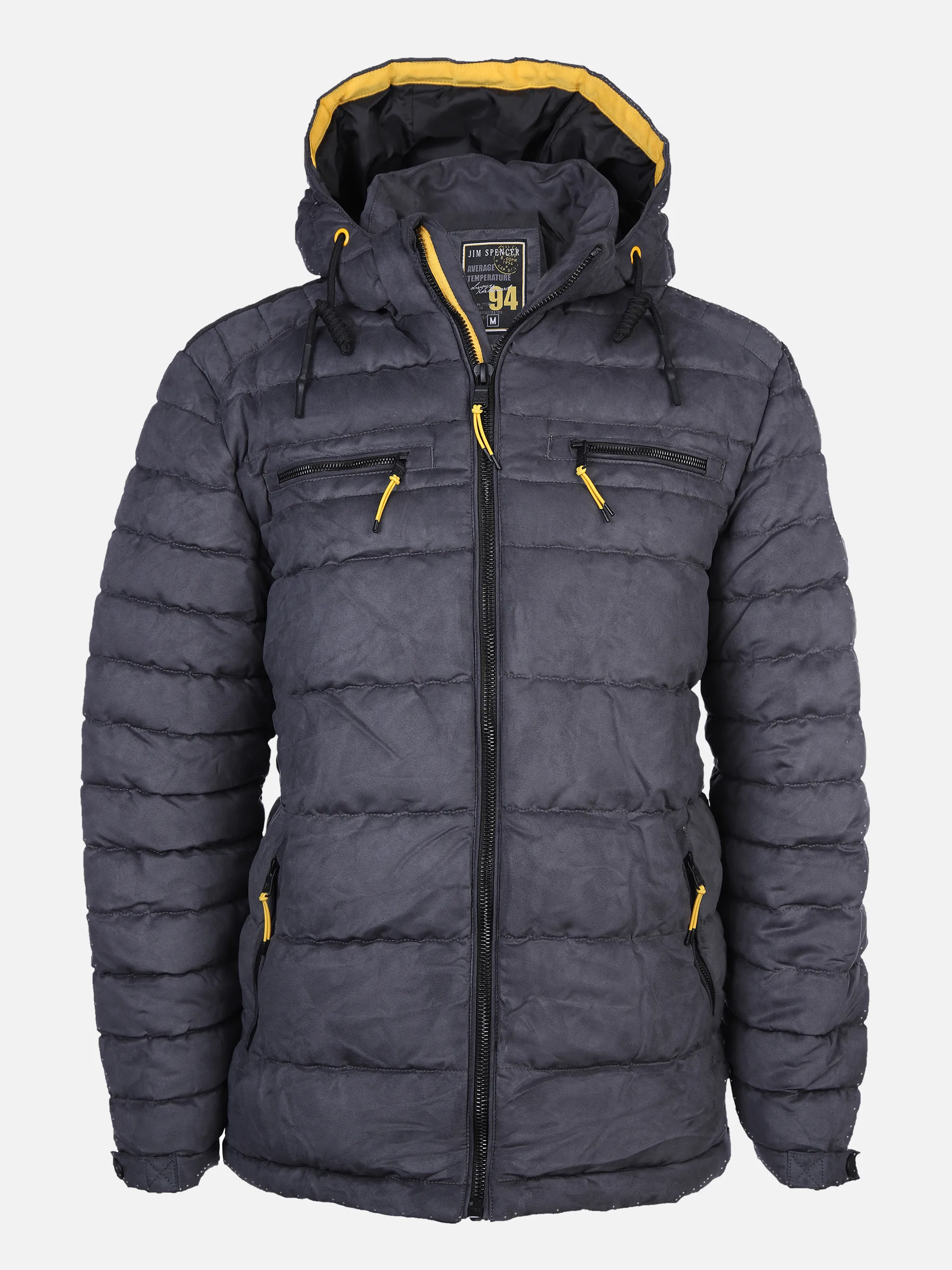 Jim Spencer He. Velour-Steppjacke Grau 856100 ANTHRA 1 Jim Spencer He. Velour-Steppjacke Grau 856100 ANTHRA 1