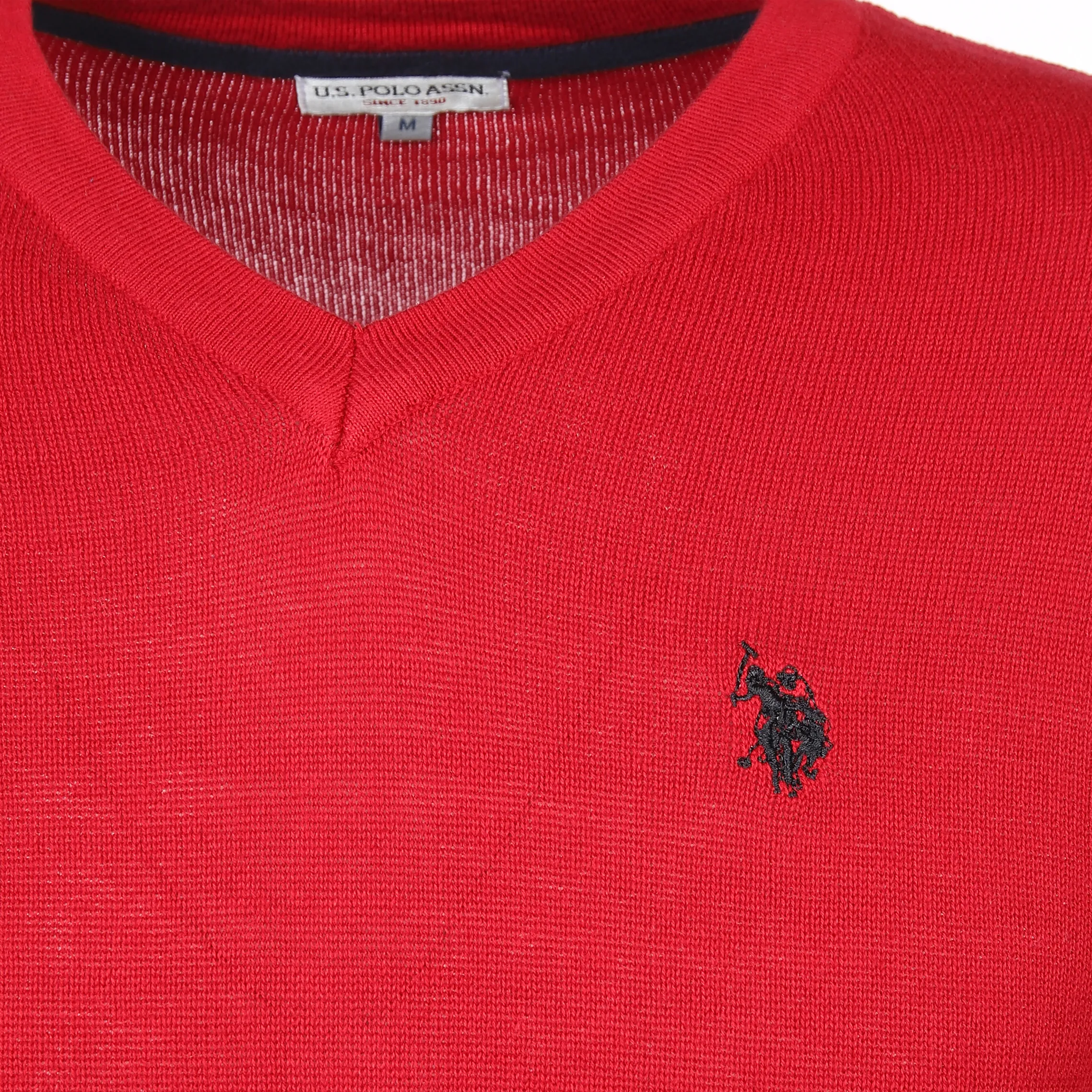 U.S. Polo Assn. He. Pullover V-Ausschnitt Rot 889560 DH´ROT 3