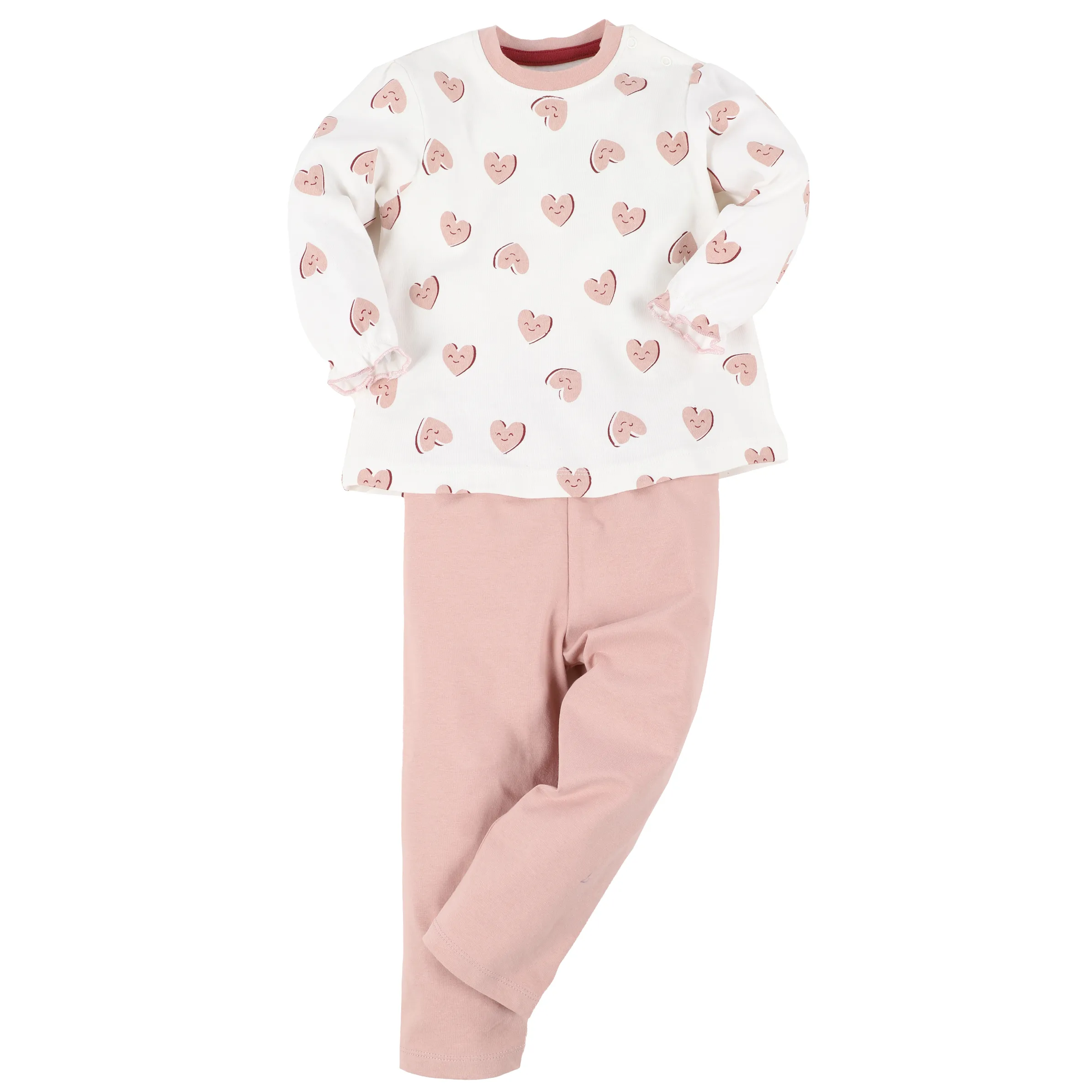 Bubble Gum BM 2er Set Longsleeve Shirt in weiß mit AOP und Weiß 885026 WEIß 1