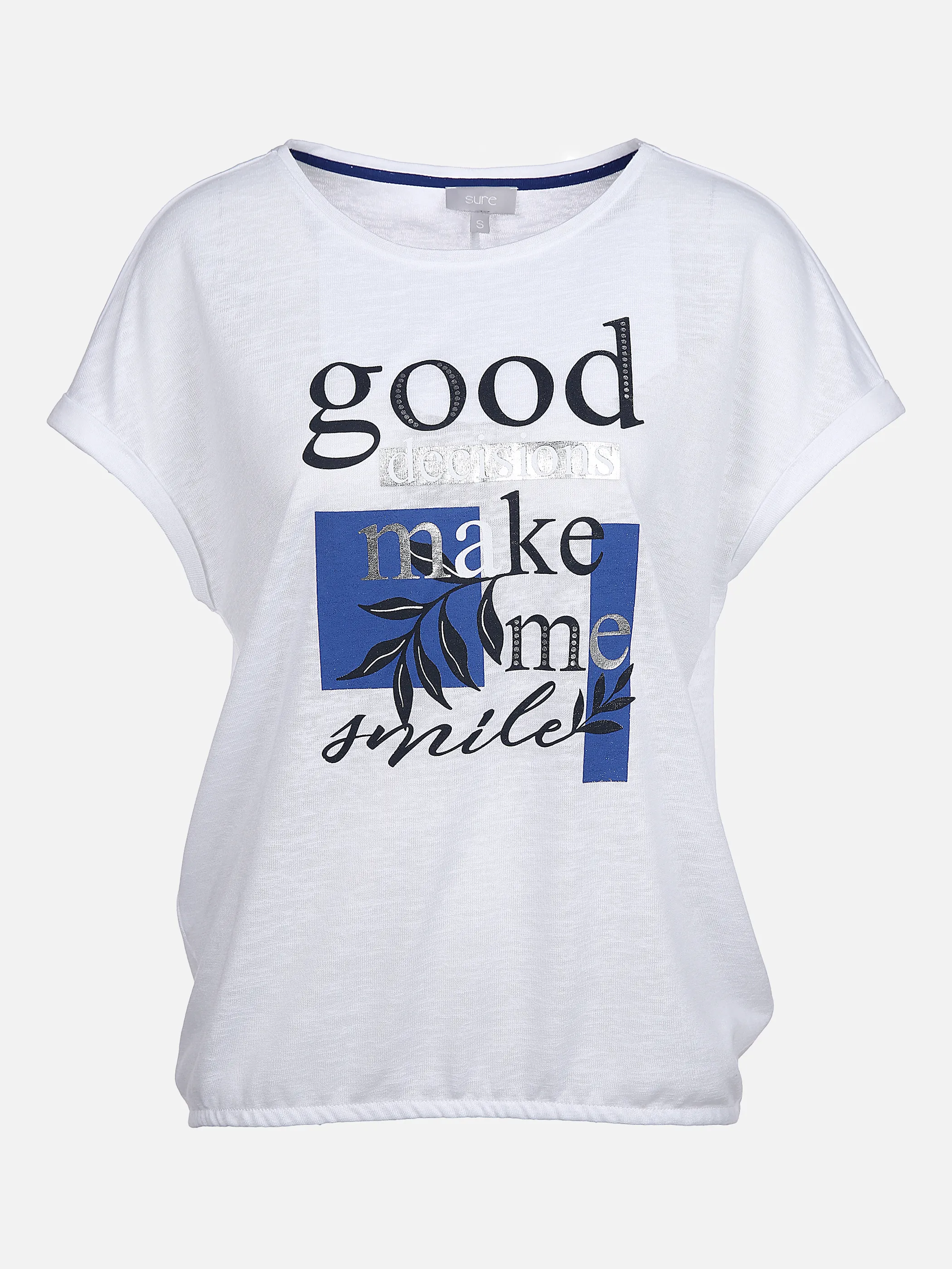 Sure Da-T-Shirt uni/mit Frontprint Weiß 864791 WEIß 1 Sure Da-T-Shirt uni/mit Frontprint Weiß 864791 WEIß 1