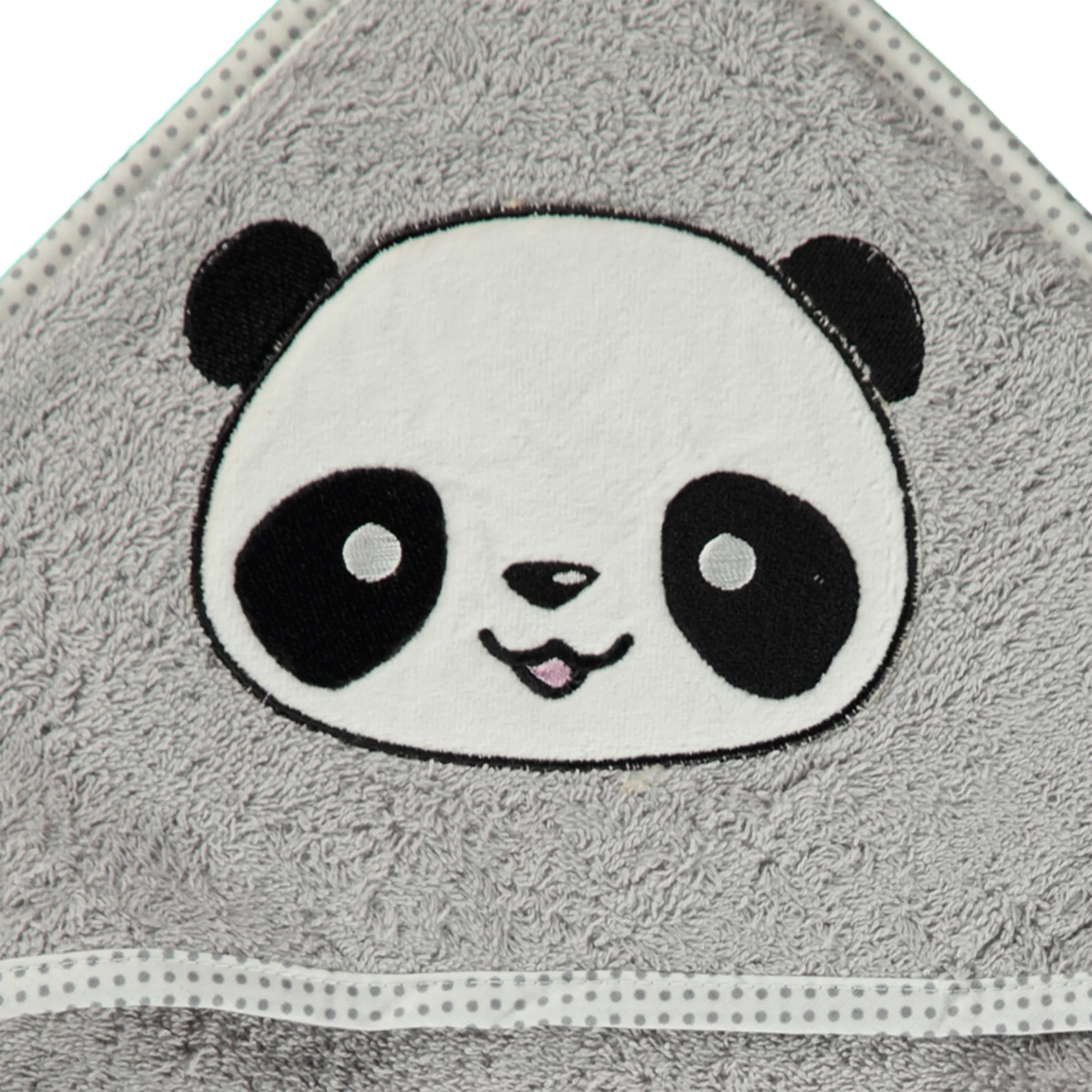 Bubble Gum Baby towel with hood Weiß 799811 PANDA 3