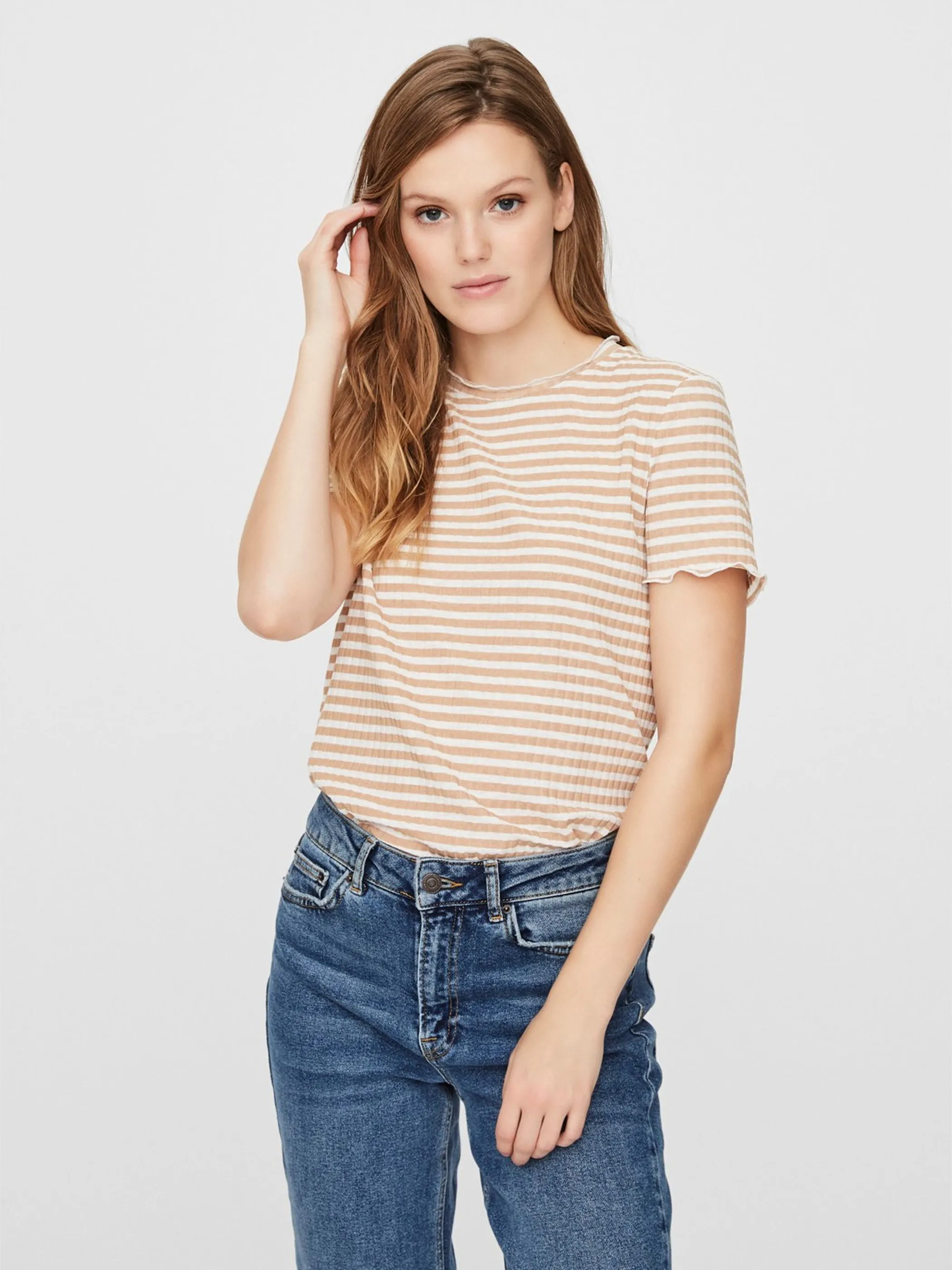 Vero Moda 10227505 VMKIRI SS TOP JRS Weiß 832971 175598003 2