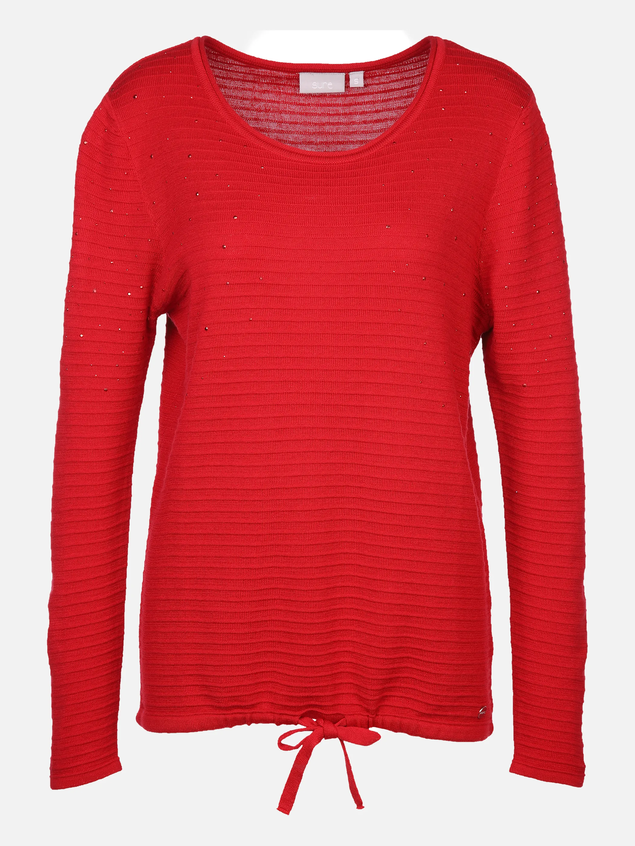 Sure Da-Strickpullover m. Struktur Rot 868592 BERRY 1