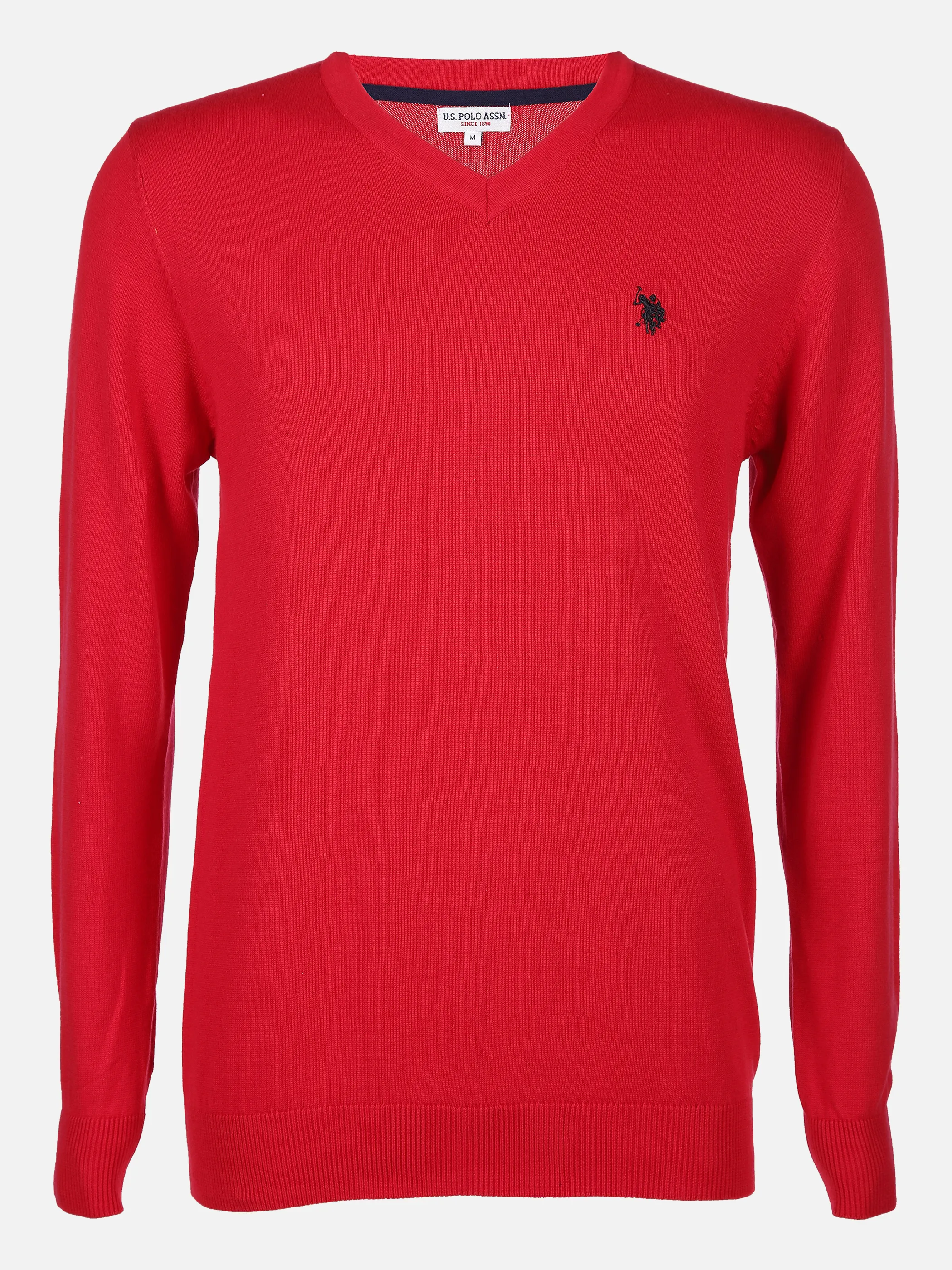 U.S. Polo Assn. He. Pullover U.S. Polo V-Neck Rot 799159 RED 1