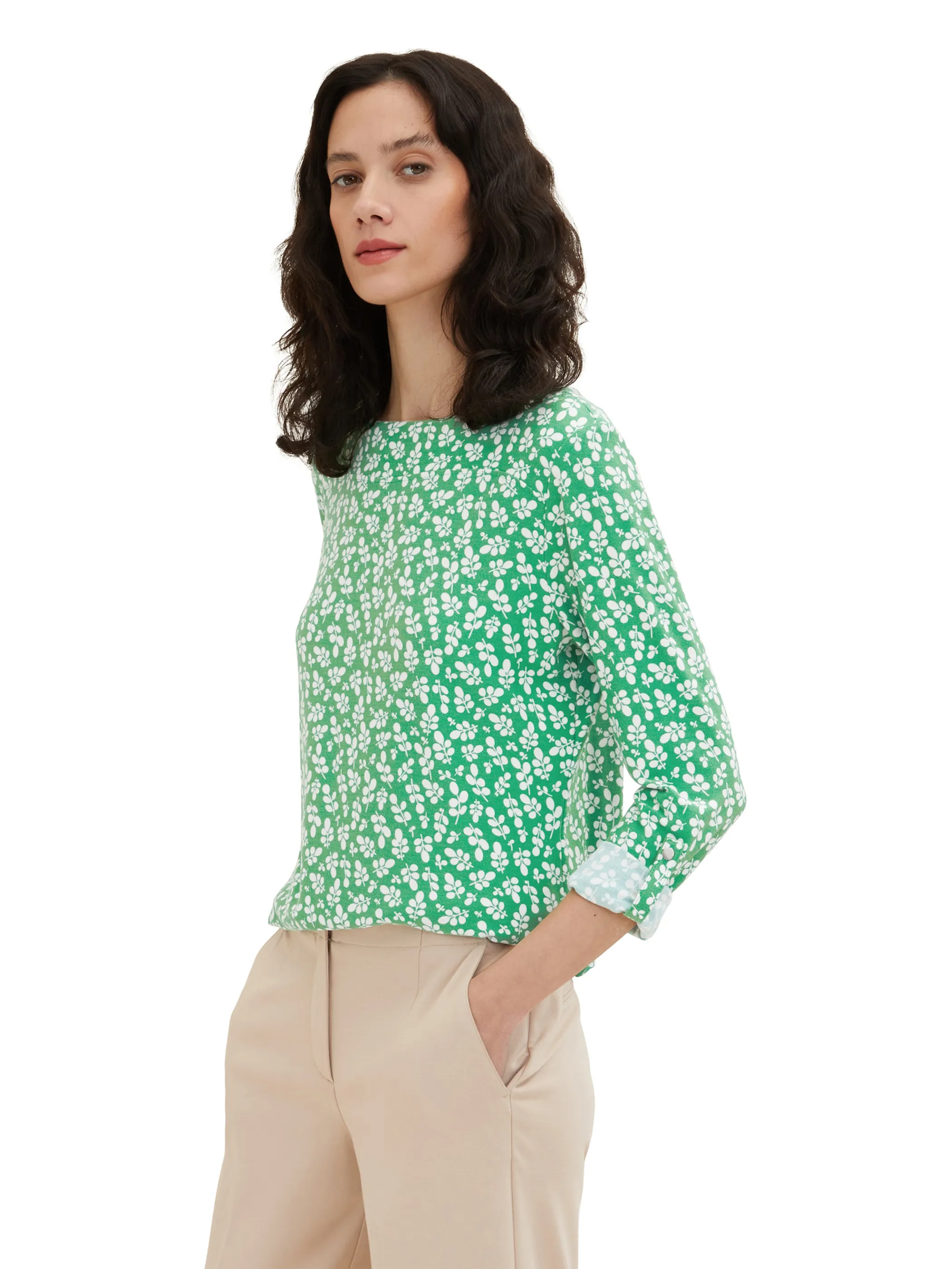 Tom Tailor 1035386 T-shirt boat neck allo Grün 874849 31117 3 Tom Tailor 1035386 T-shirt boat neck allo Grün 874849 31117 3