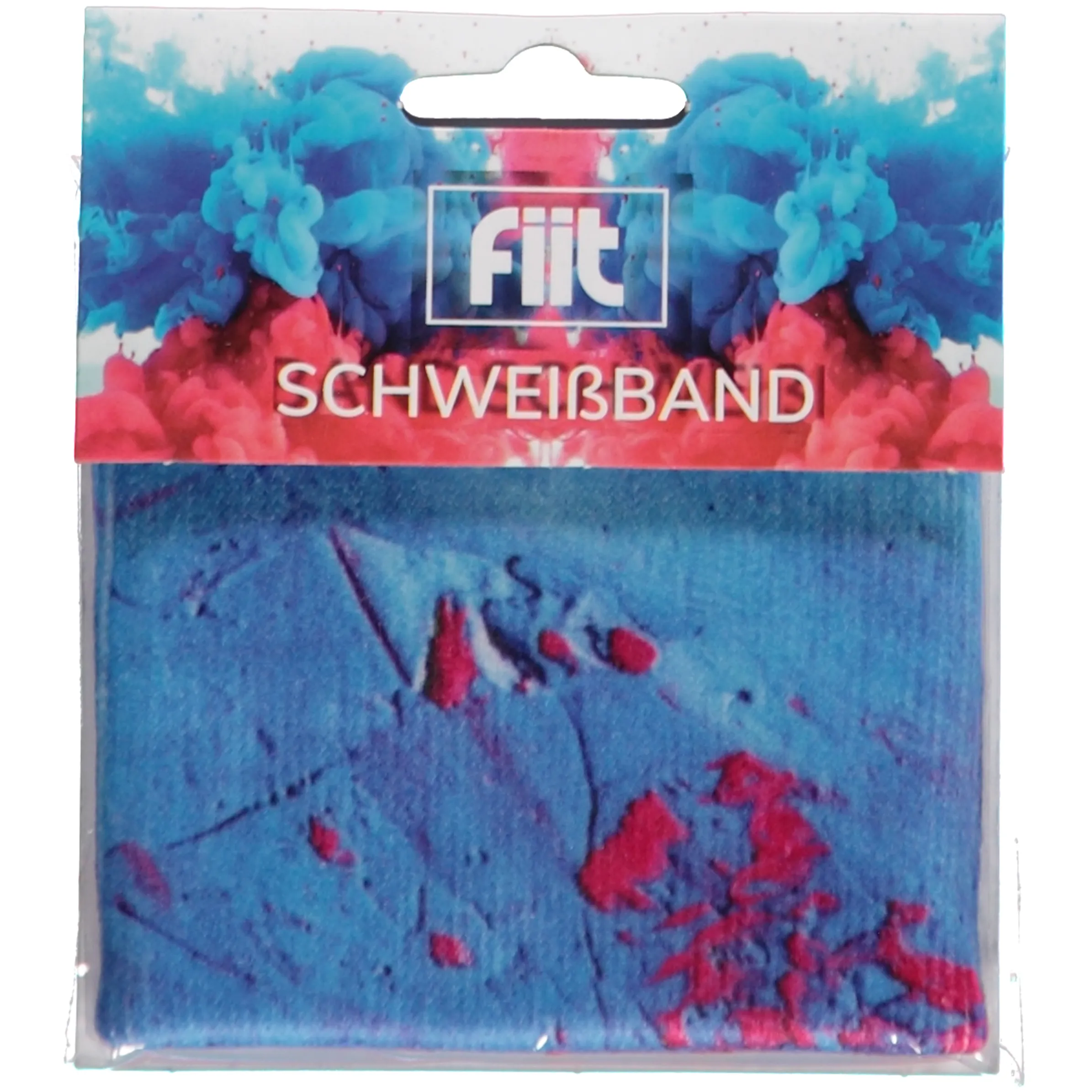 Deko Artikel Schweißbänder 8cm Blau 804921 BLAU/PINK 1