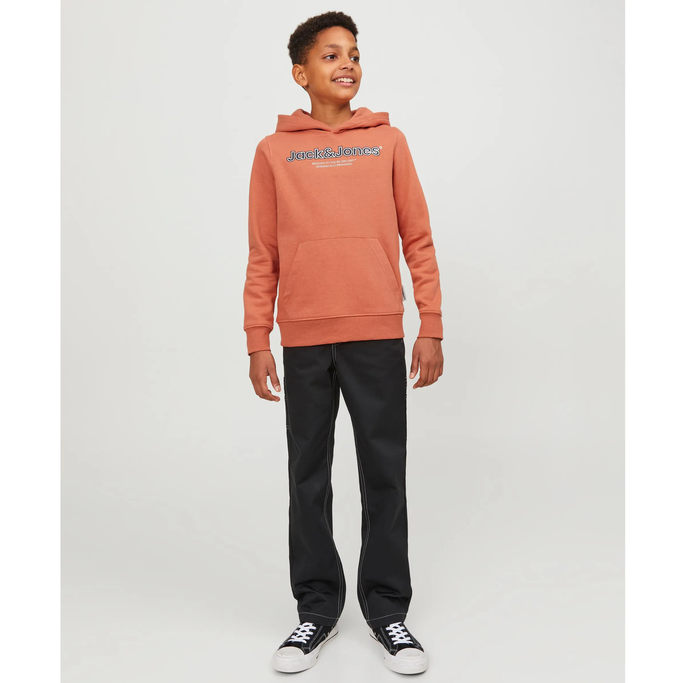 Jack&Jones Junior 12247614 JORLAKEWOOD SWEAT HOO Braun 886100 177192001 4