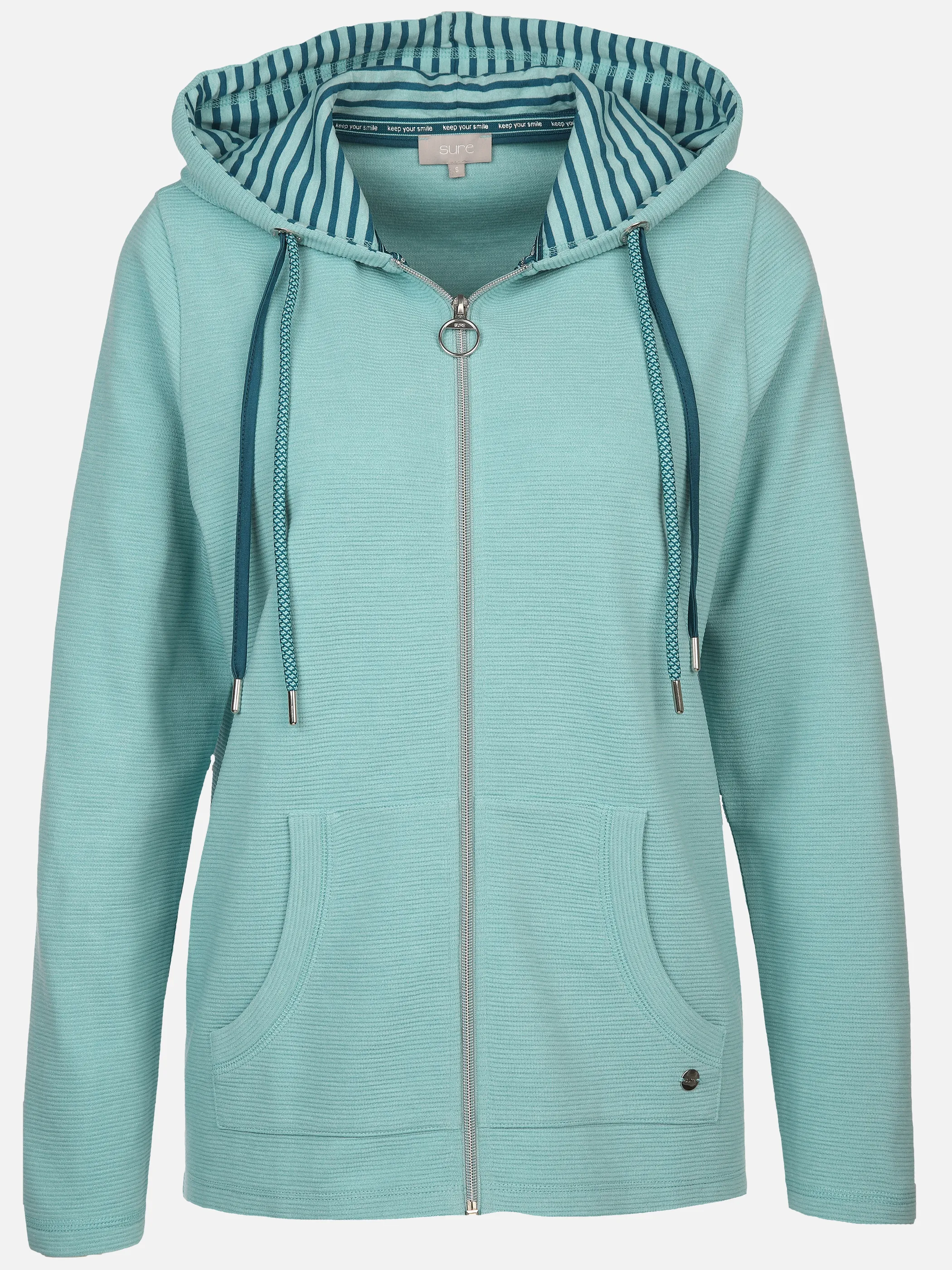 Sure Da-Sweat-Cardigan m. Kapuze Blau 897546 NILE BLUE 1 Sure Da-Sweat-Cardigan m. Kapuze Blau 897546 NILE BLUE 1