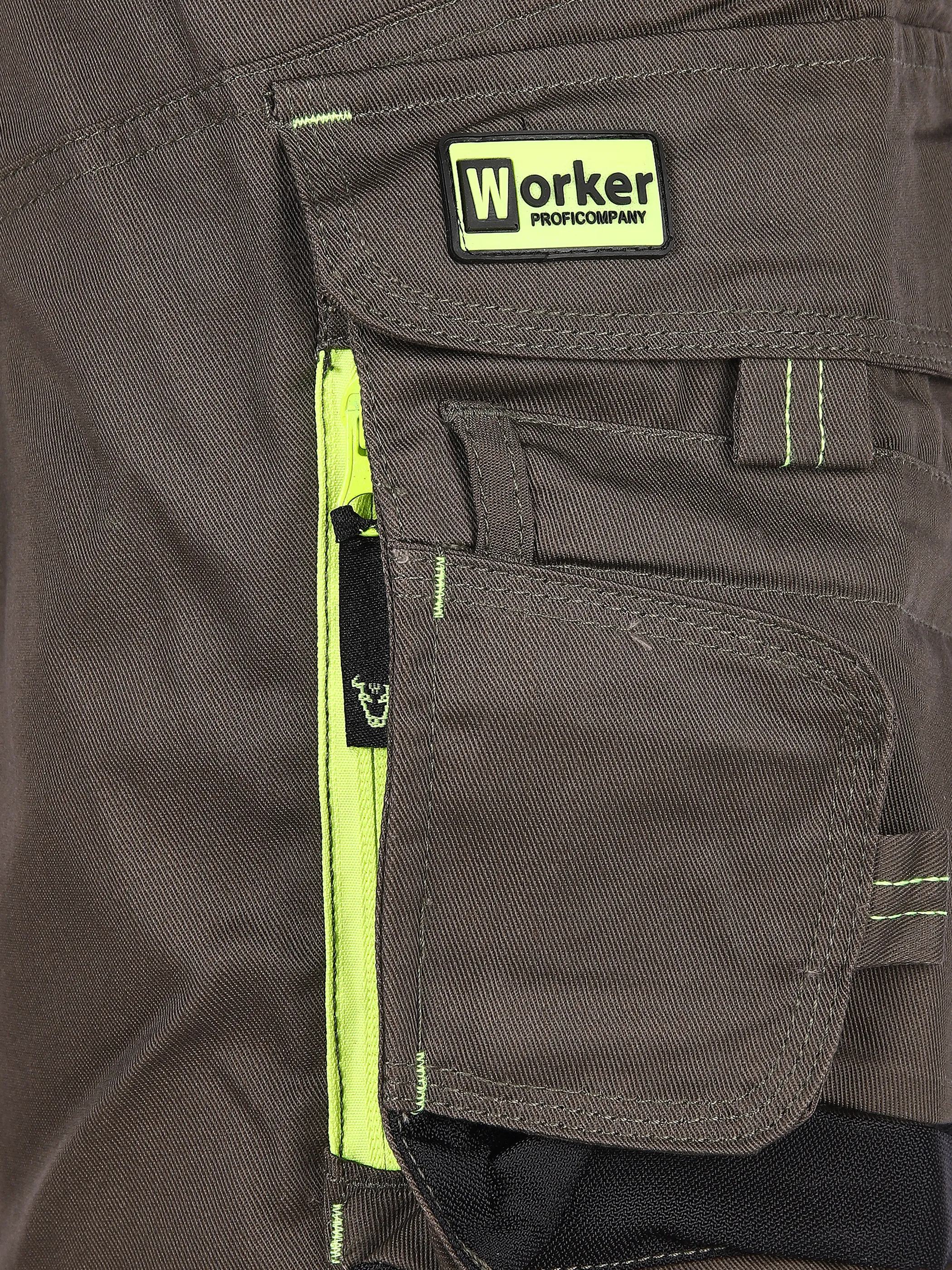 Worker He. Workershort Neon Grün 830617 OLIVE 3