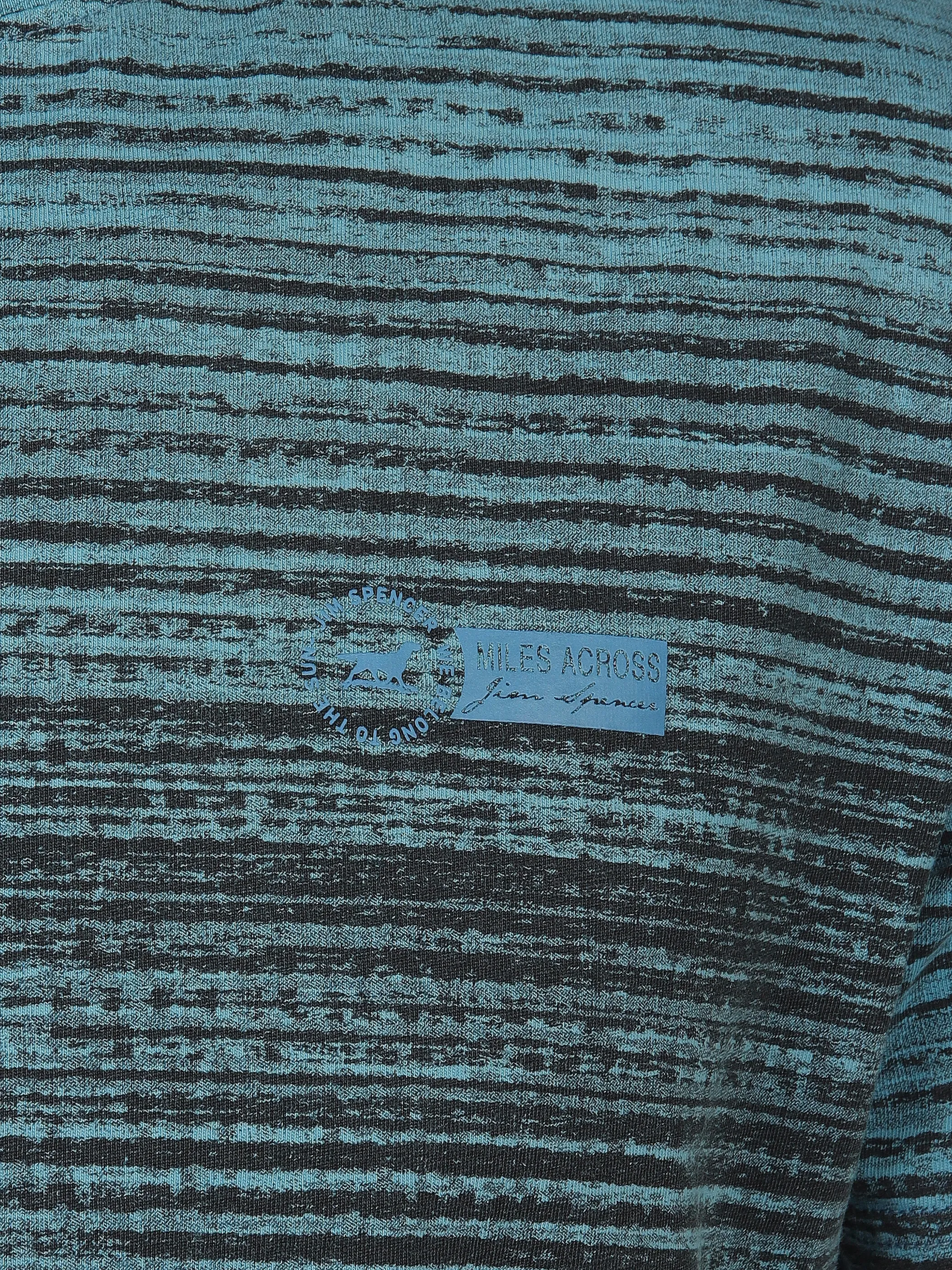 Jim Spencer He. T-Shirt 1/2 Arm allover stripe Blau 910841 OCEAN 3