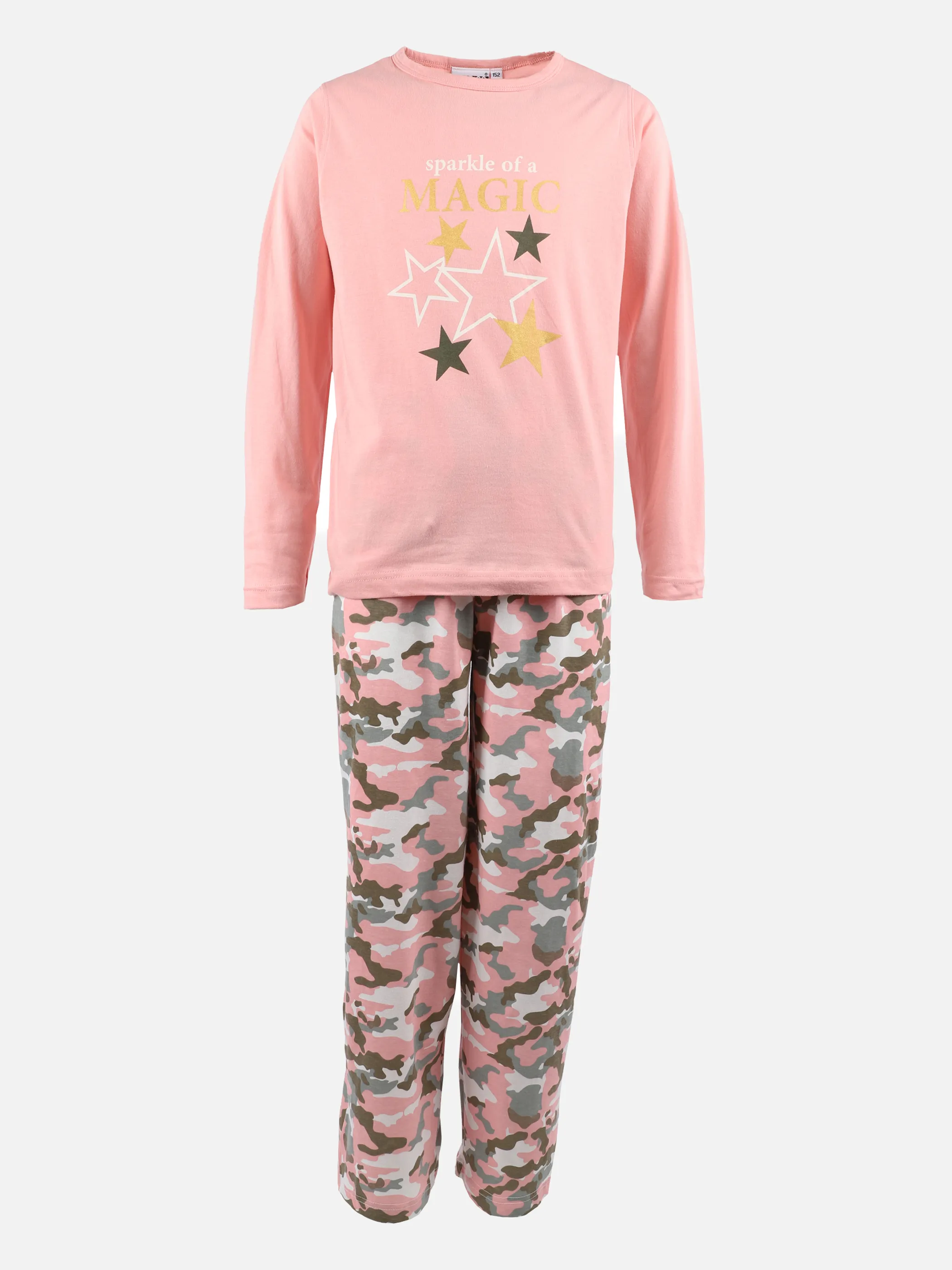 Stop + Go TG Pyjama lang camoflage mit P Rosa 870278 ROSE/GREEN 1
