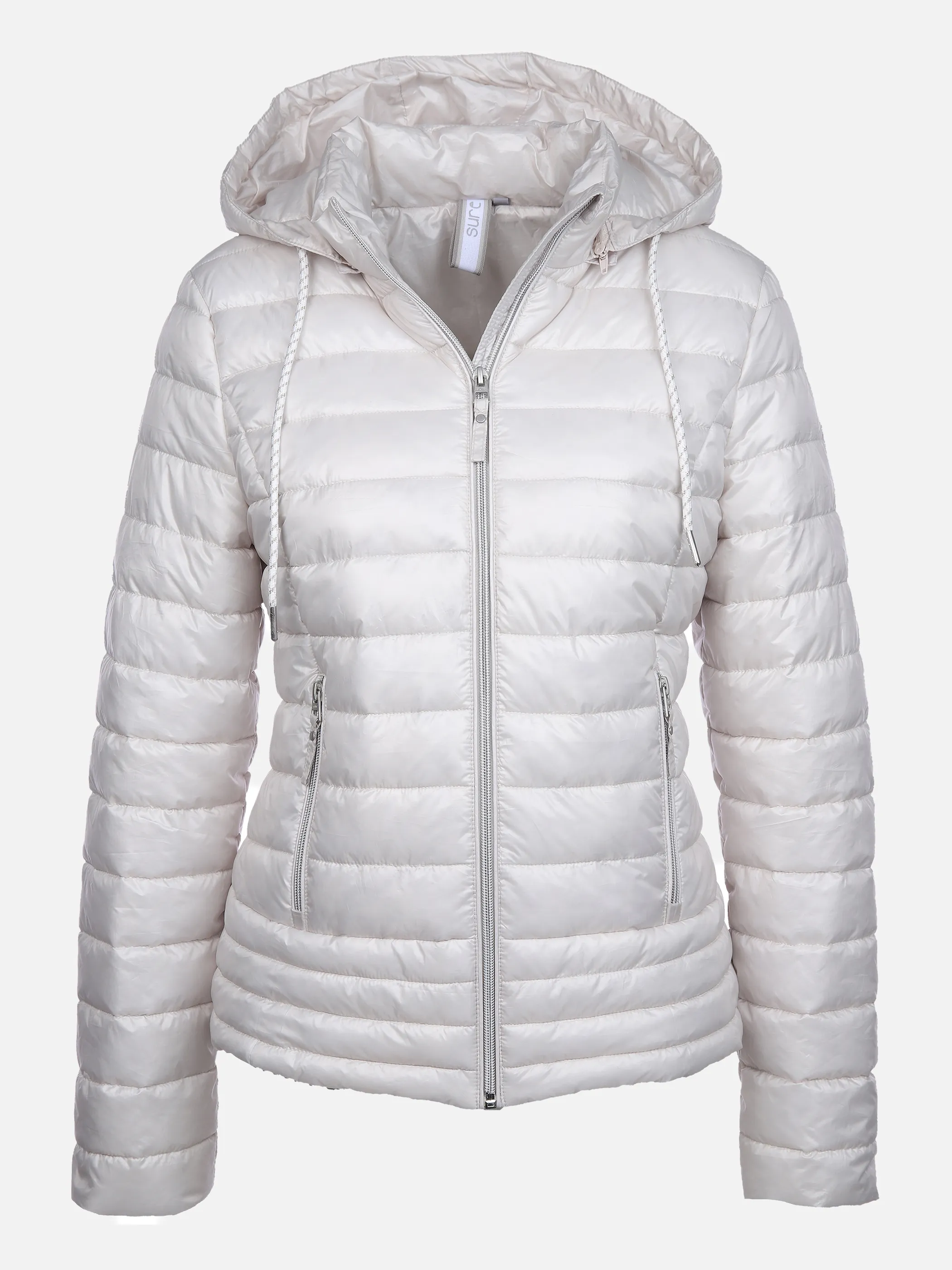 Sure Da-Steppjacke mit Kapuze Weiß 860517 CREAM 1