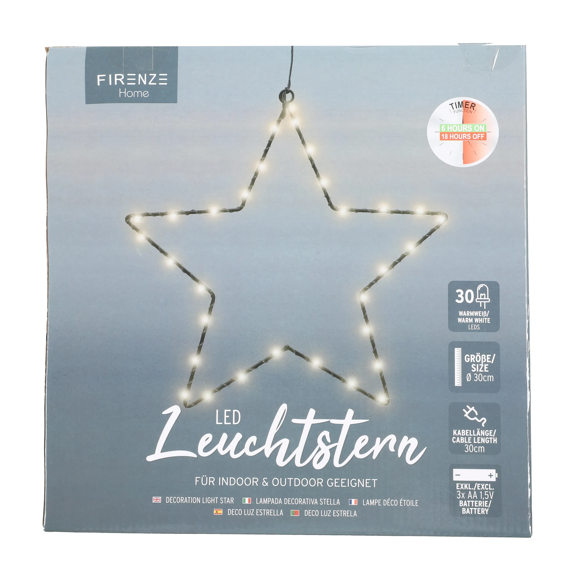 Weihnachten Outdoor LED Stern D. 30cm 30 L Weiß 886629 WEIß 2
