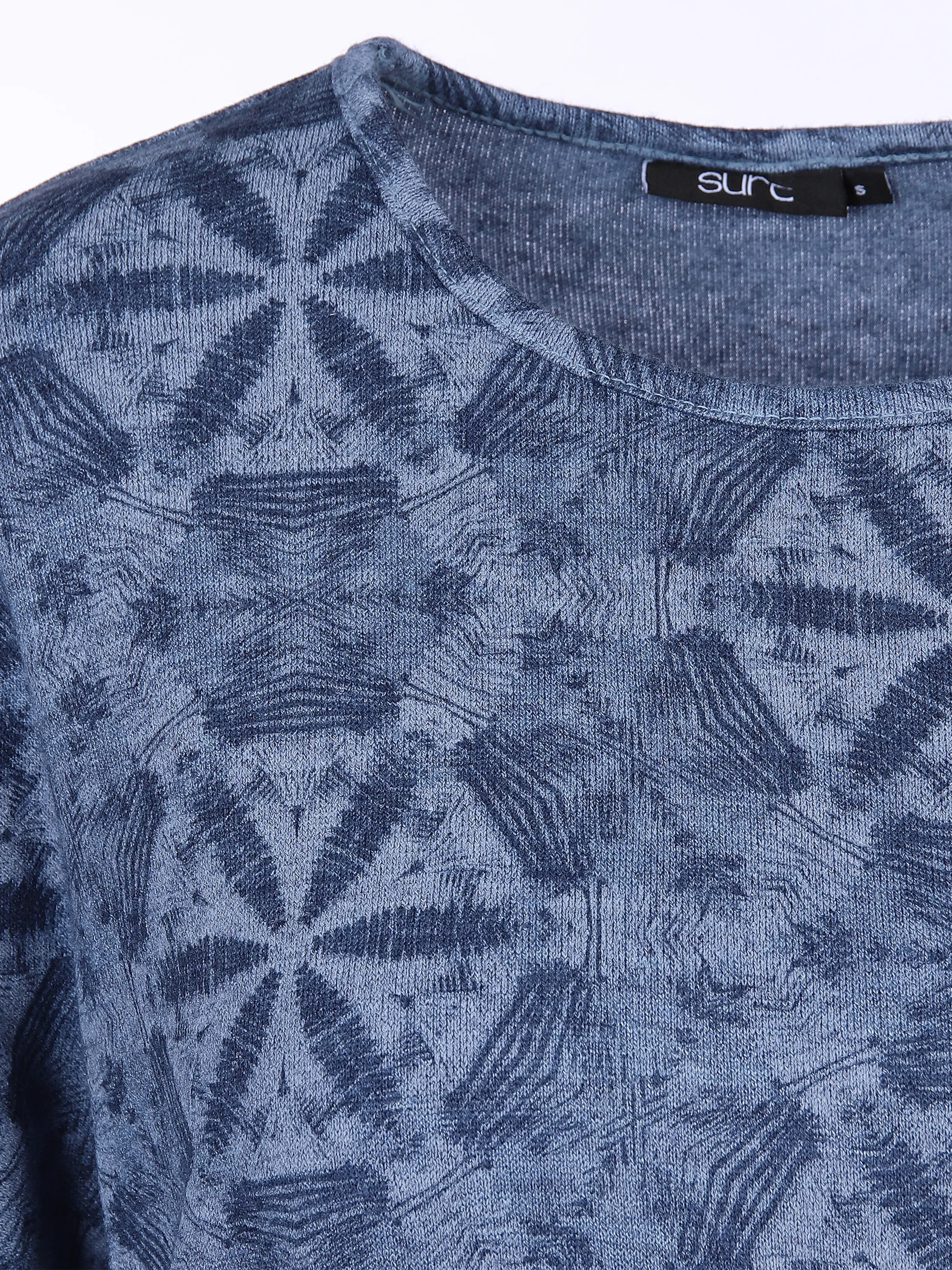 Sure Da-Pullover m. Alloverprint Blau 876250 DENIMBLAU 3 Sure Da-Pullover m. Alloverprint Blau 876250 DENIMBLAU 3