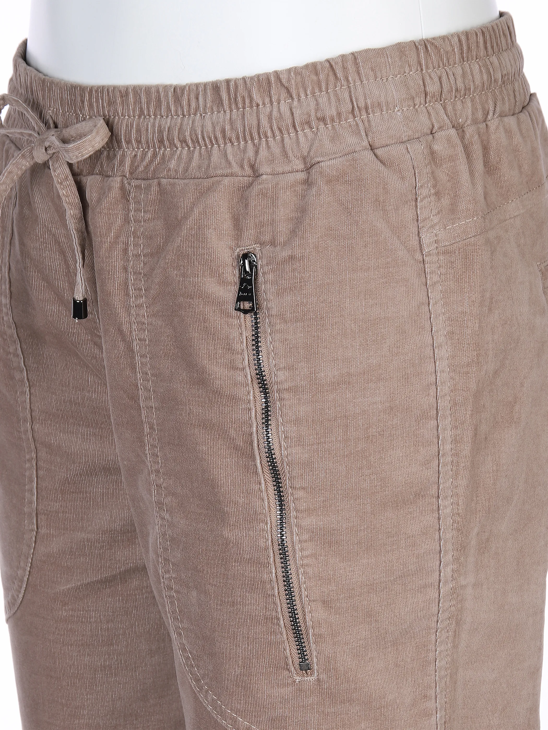 Lisa Tossa Da-Kord-Samthose m.Zippertasch Grau 867027 TAUPE 3