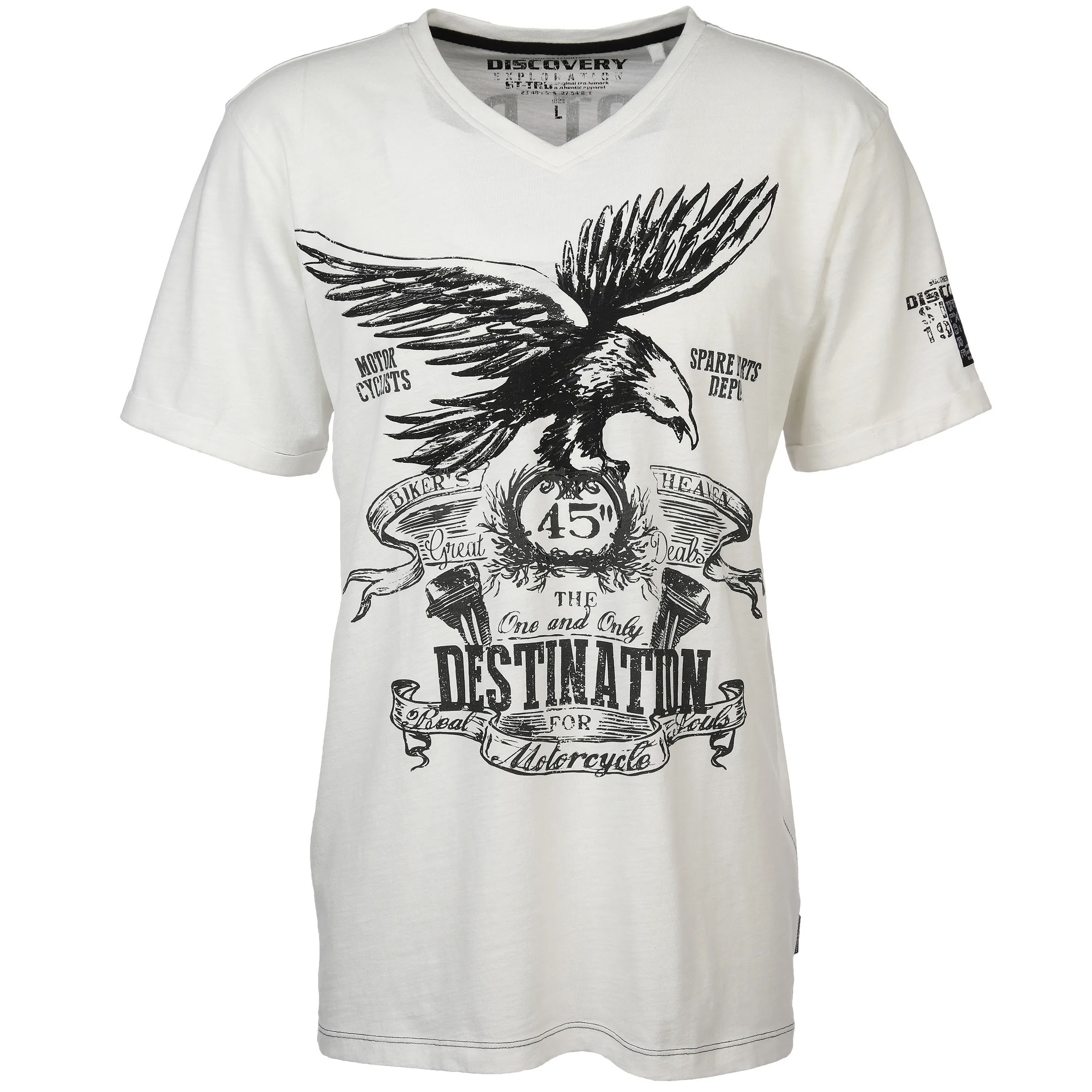 Southern Territory He. T-Shirt 1/2 Arm washer print Weiß 878481 OFFWHIT 1