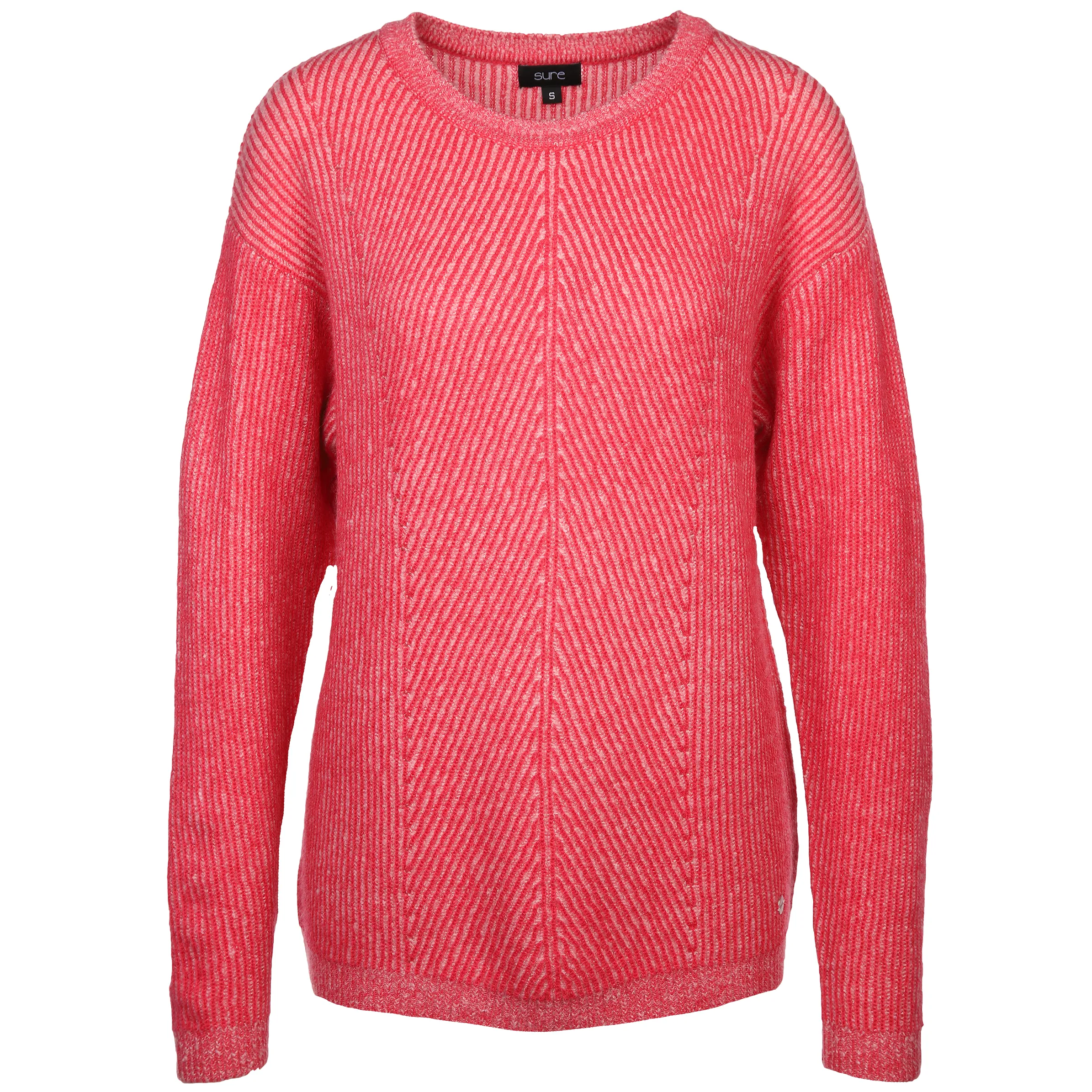 Sure Da-Pullover m. Rippstruktur Pink 881243 PINK 1 Sure Da-Pullover m. Rippstruktur Pink 881243 PINK 1
