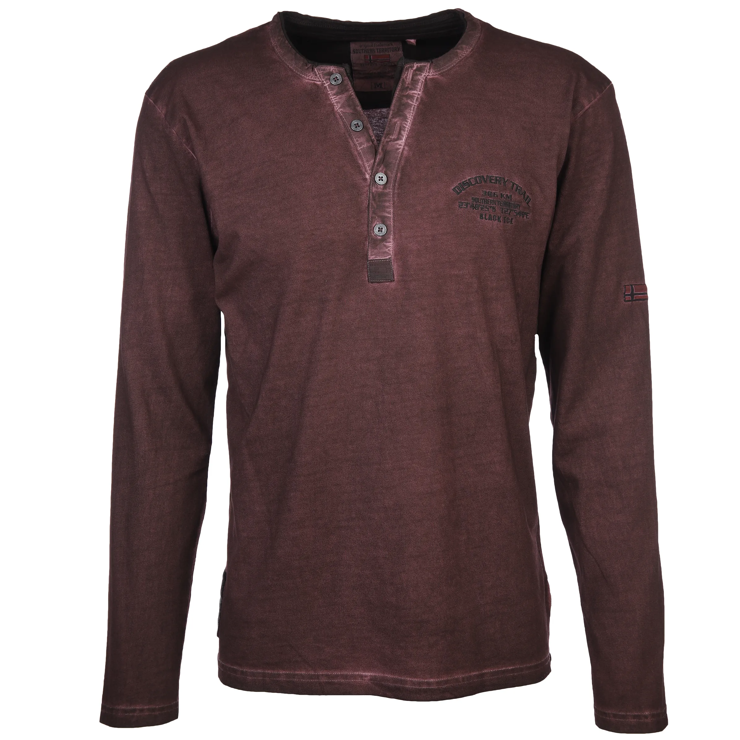 Southern Territory He. Henleyshirt 1/1 Arm Stick Rot 884588 DK RED 1 Southern Territory He. Henleyshirt 1/1 Arm Stick Rot 884588 DK RED 1