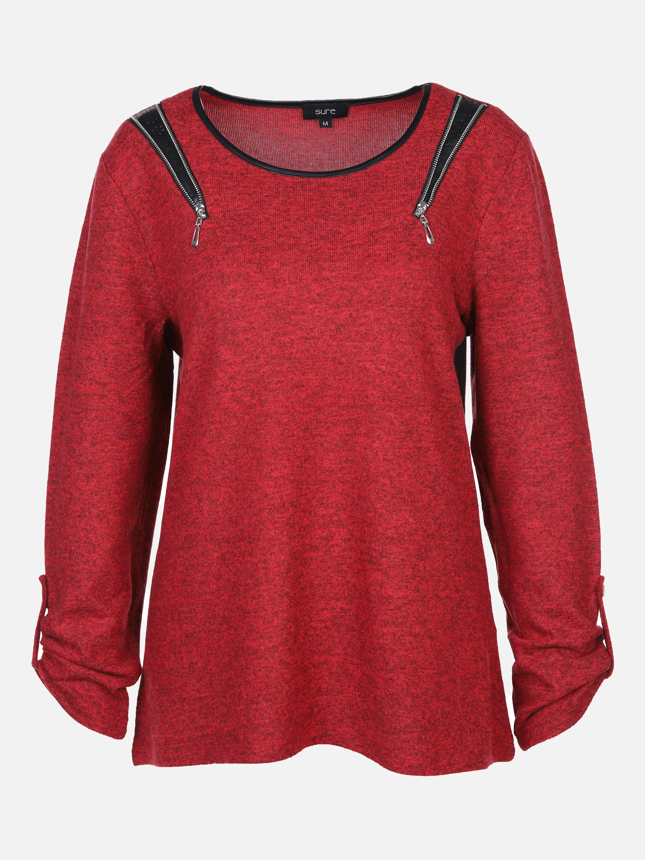 Sure Da-Flauschshirt m.Reißverschlus Rot 869368 ROT MEL. 1 Sure Da-Flauschshirt m.Reißverschlus Rot 869368 ROT MEL. 1