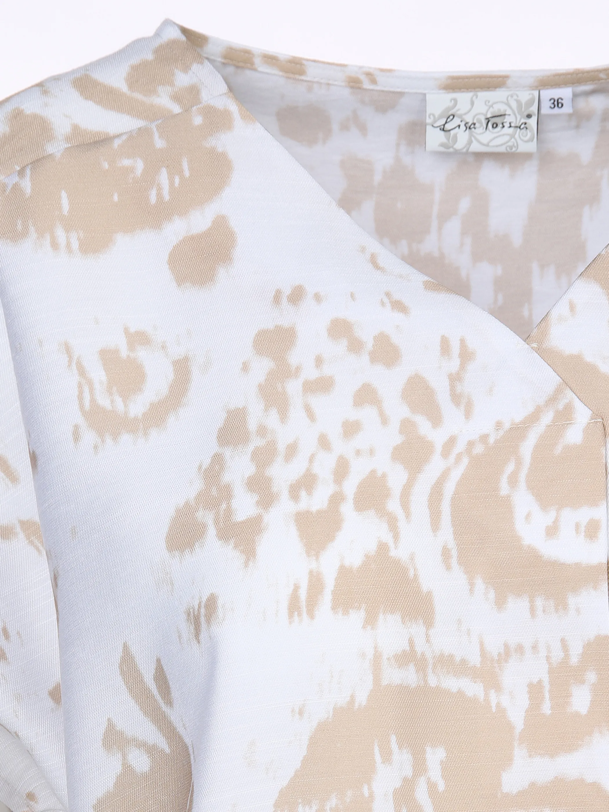 Lisa Tossa Da-Bluse, 1/2 Arm m.AOP Weiß 874338 WEIß/CAMEL 3 Lisa Tossa Da-Bluse, 1/2 Arm m.AOP Weiß 874338 WEIß/CAMEL 3