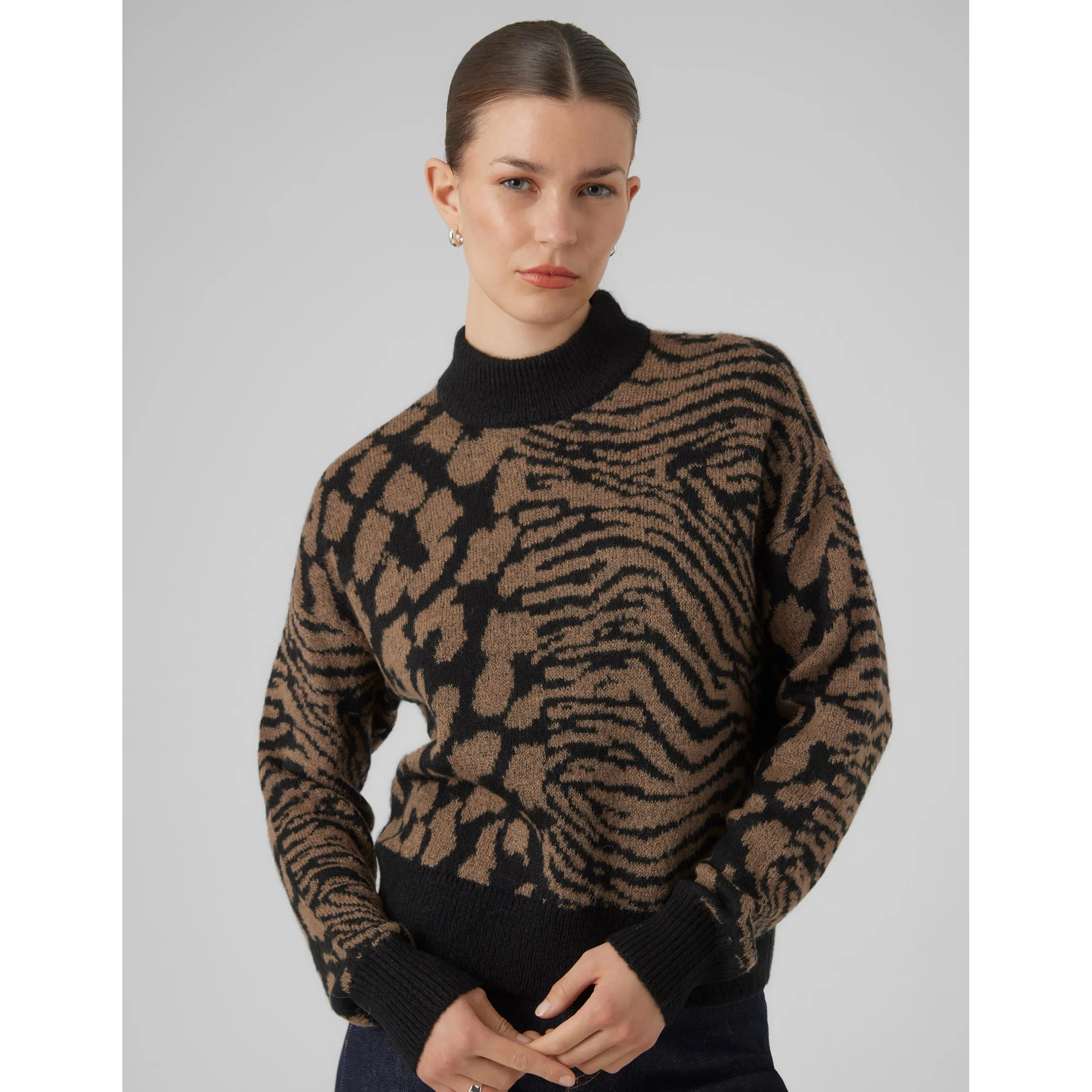 Vero Moda 10291270 VMVERA ANIMAL LS HIGH Schwarz 884405 177868003 3 Vero Moda 10291270 VMVERA ANIMAL LS HIGH Schwarz 884405 177868003 3