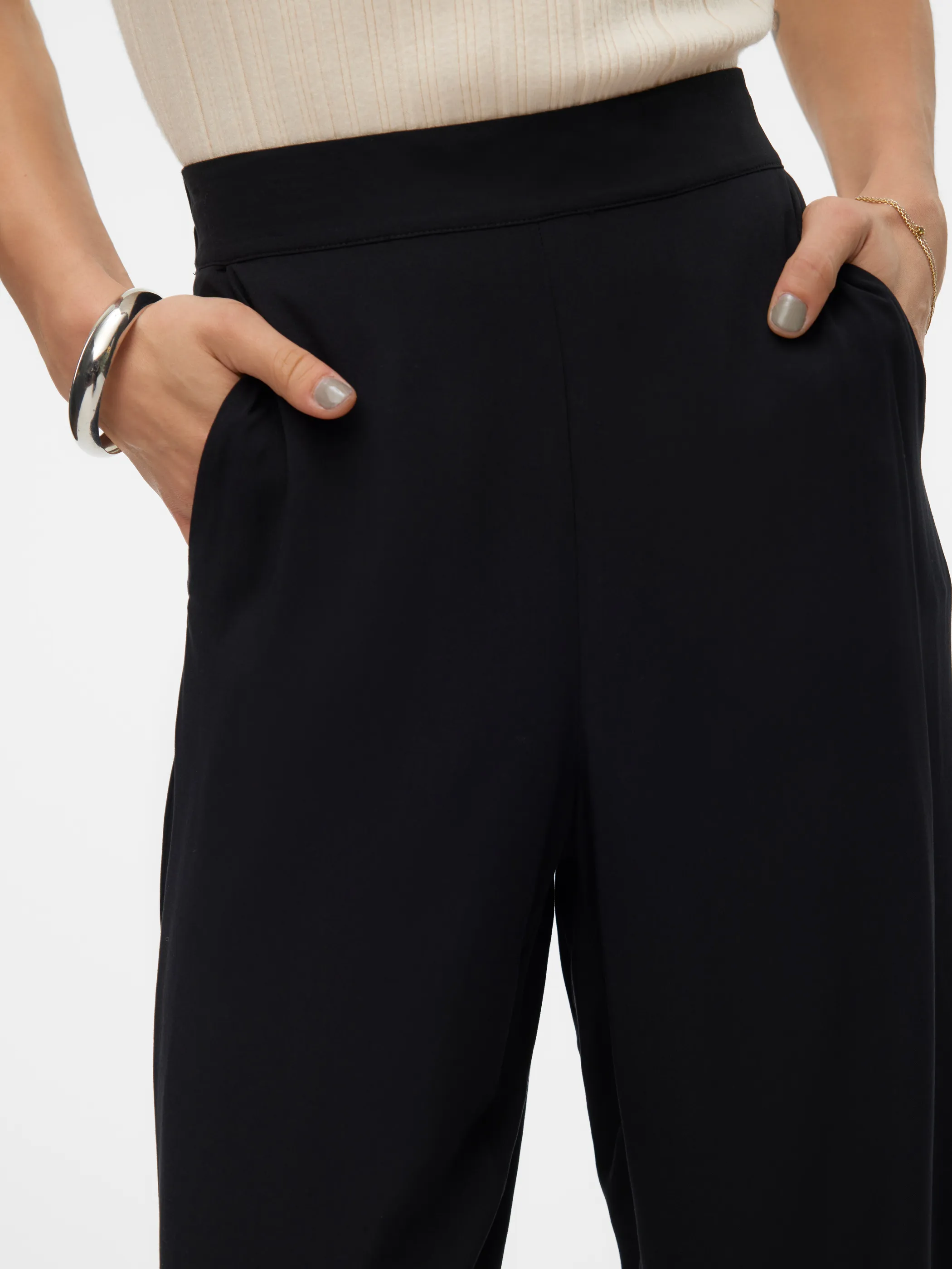 Vero Moda 10308013 VMEASY JOY HW CULOTTE Schwarz 894437 177868 3