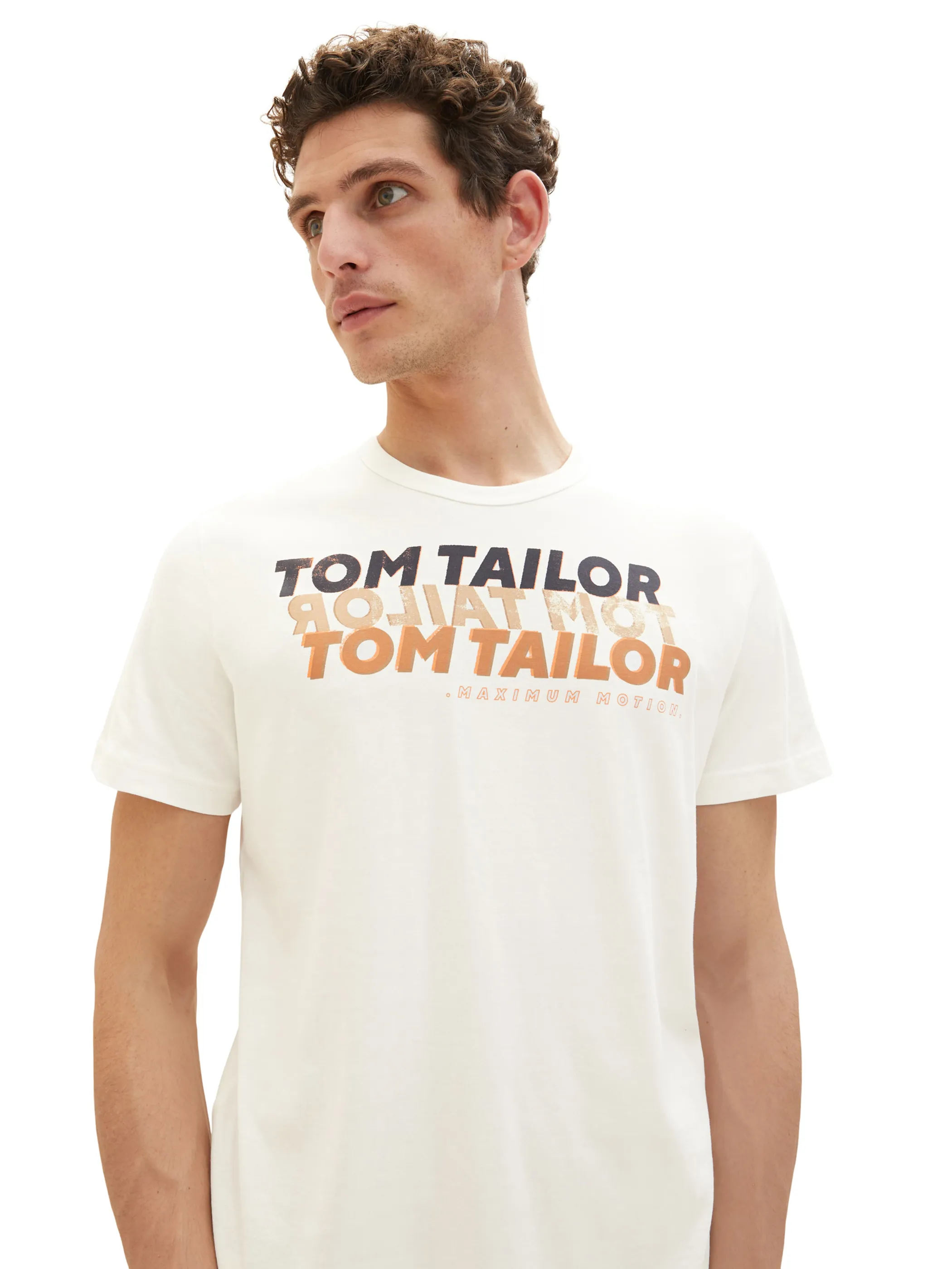 Tom Tailor 1036426 wording logo print t-shirt Weiß 880537 10332 4