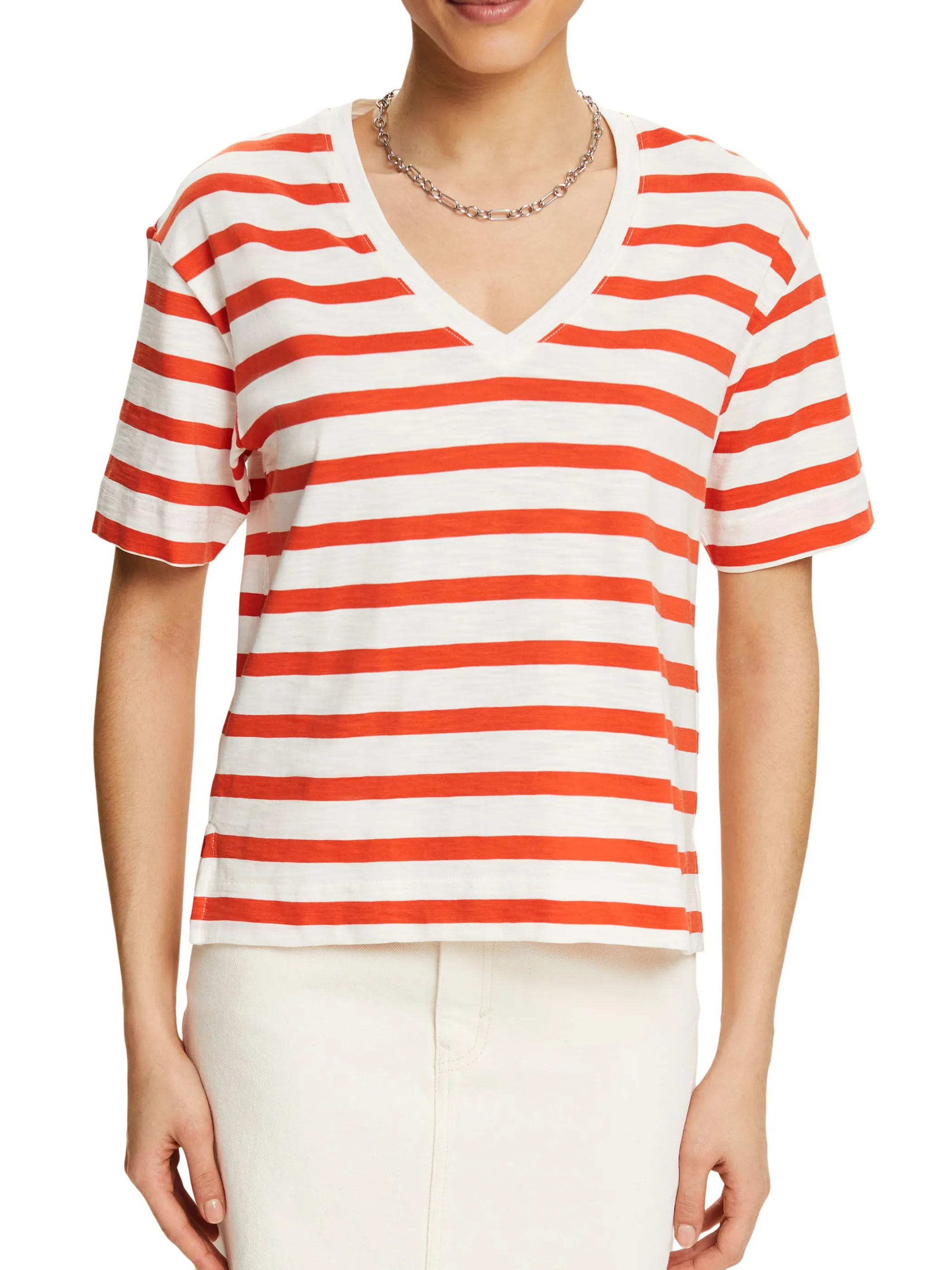 Esprit 034EE1K328 SG-034EE1K327  tshirt stripes Orange 893041 E882 4