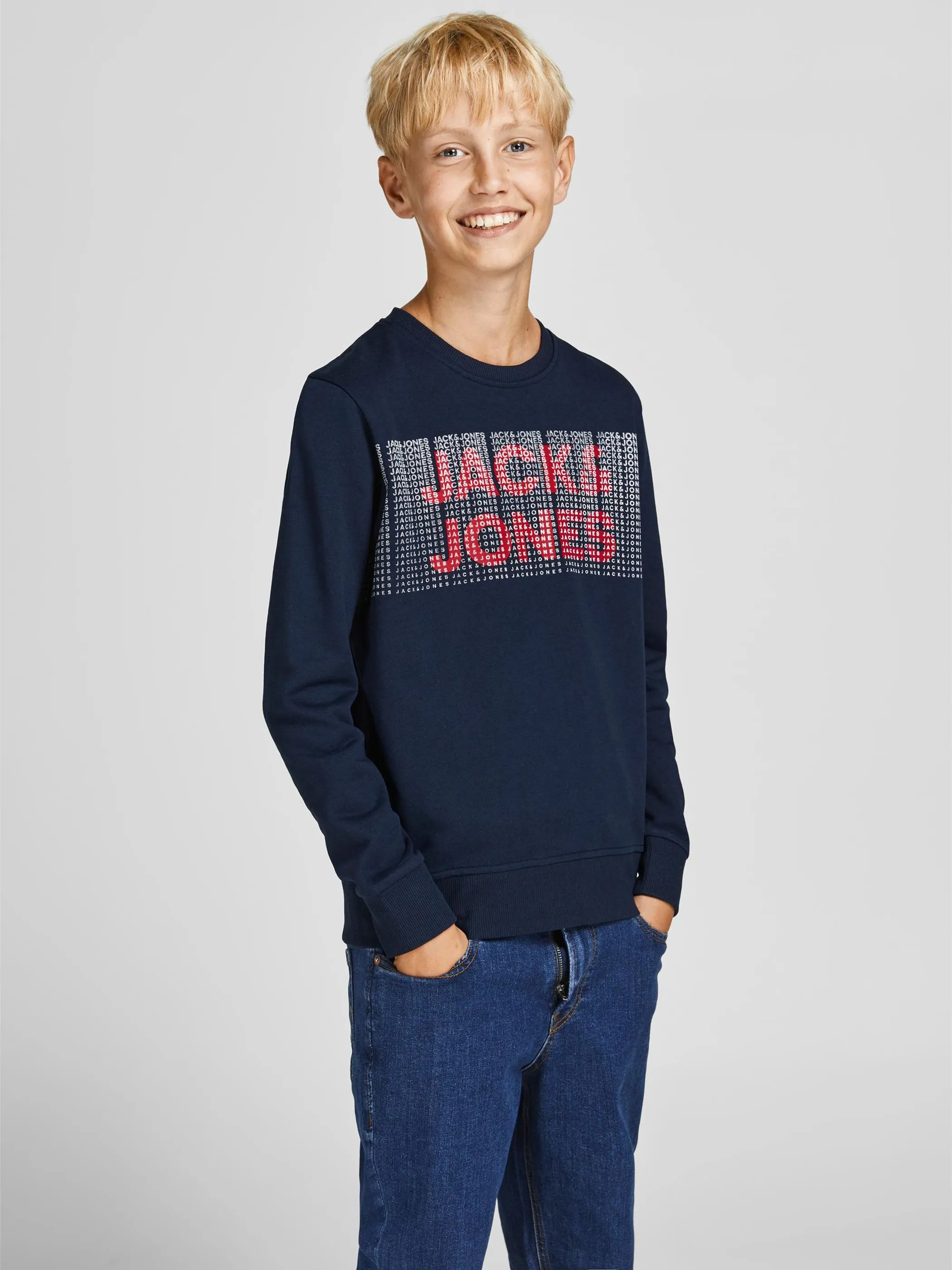 Jack&Jones Junior 12202171 JCOATHLESTAN SWEAT CR Blau 856512 175876 2 Jack&Jones Junior 12202171 JCOATHLESTAN SWEAT CR Blau 856512 175876 2