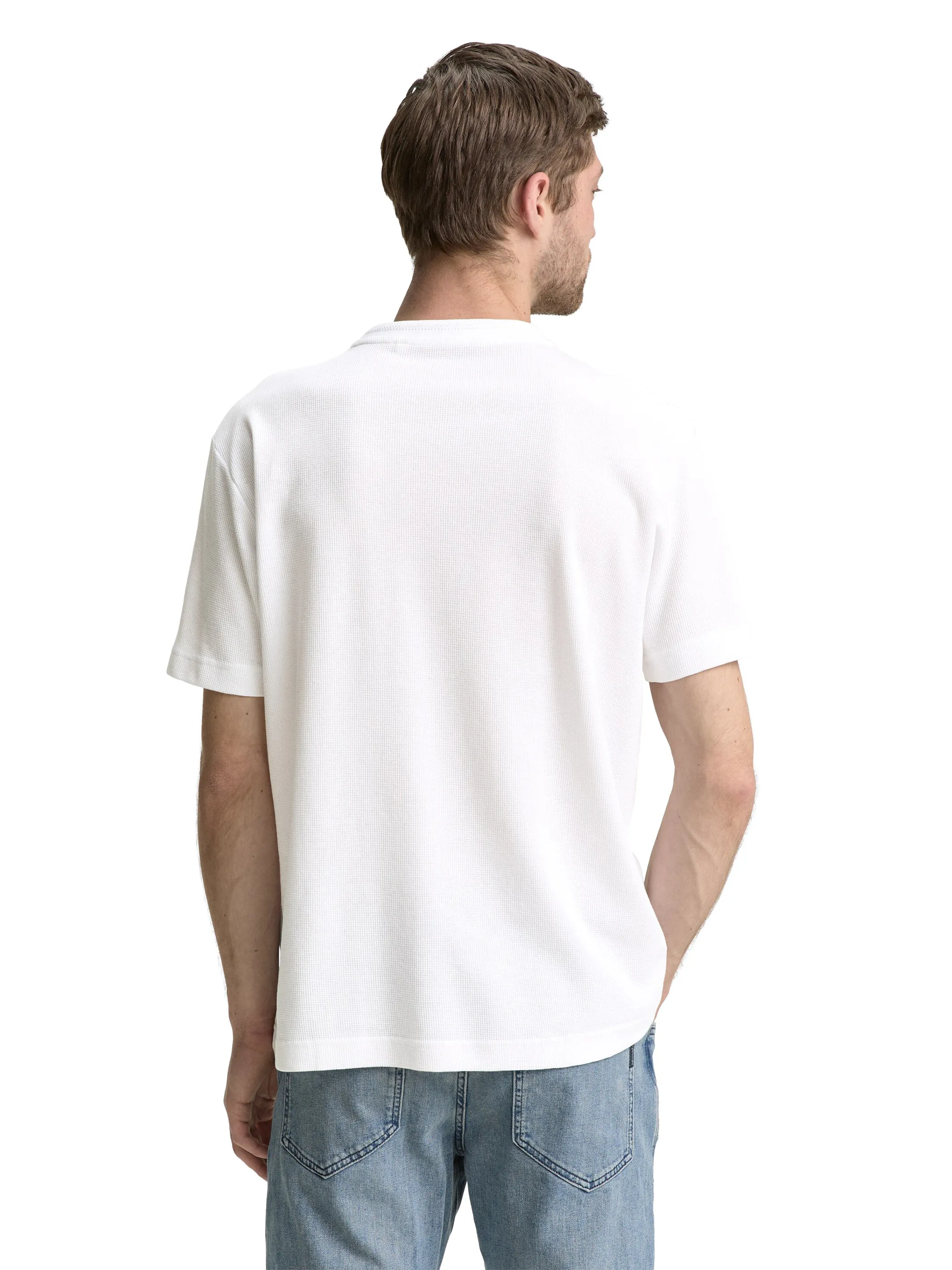 Tom Tailor 1046810 structured t-shirt Weiß 910583 20000 2