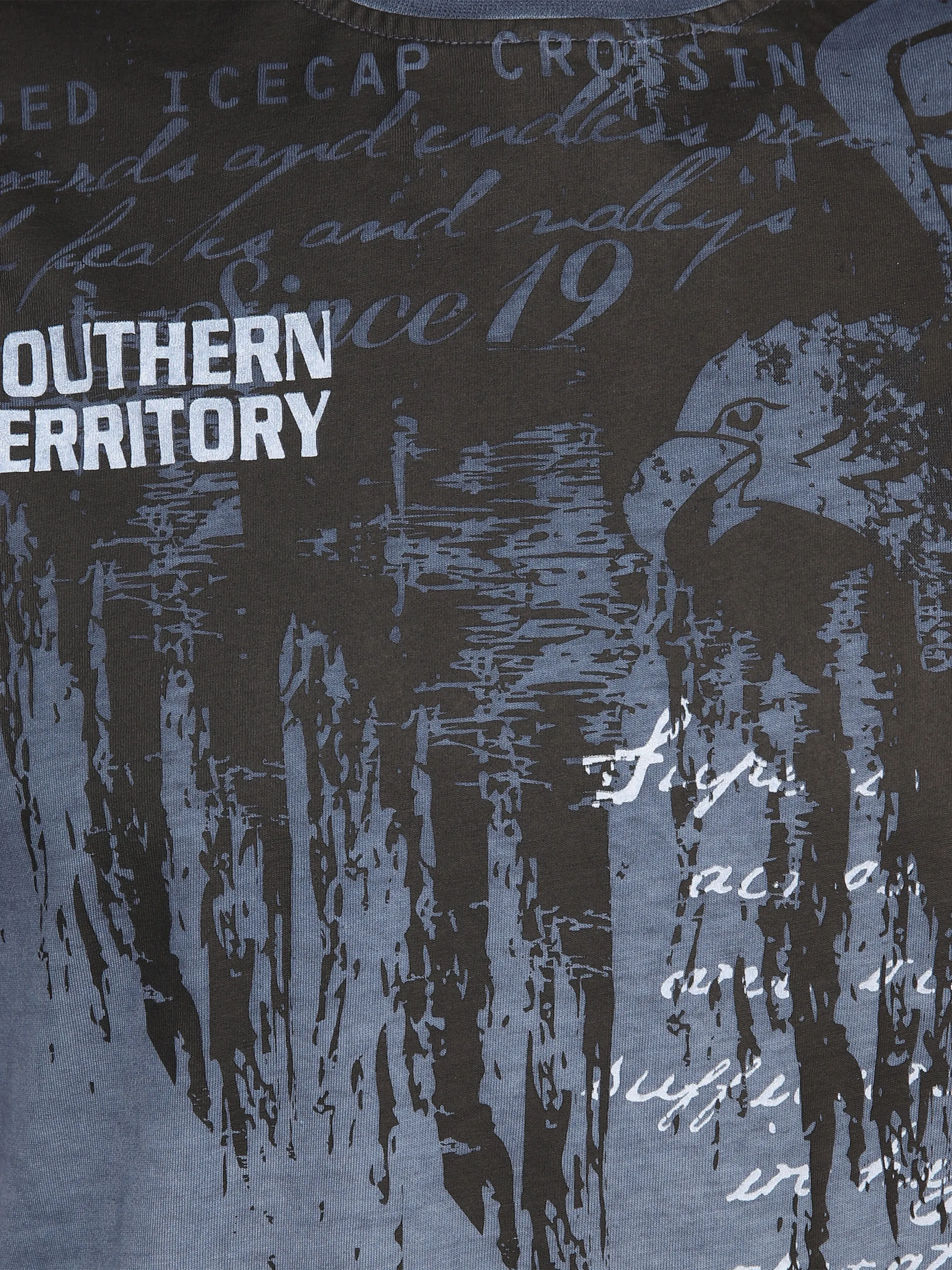 Southern Territory He. Muscleshirt washer print Blau 884156 BLUE 3