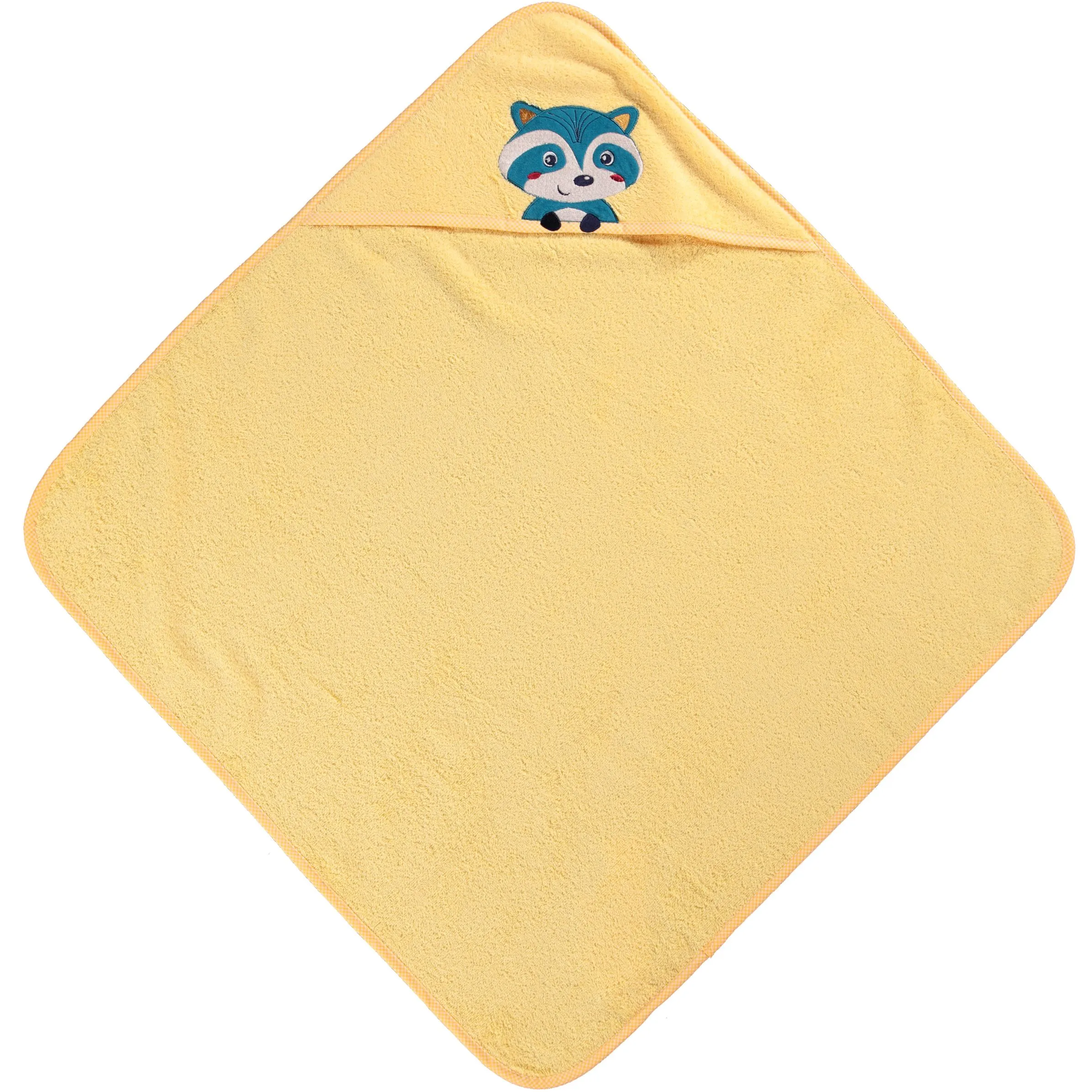 Bubble Gum Baby towel with hood Gelb 799811 DACHS BLAU 1