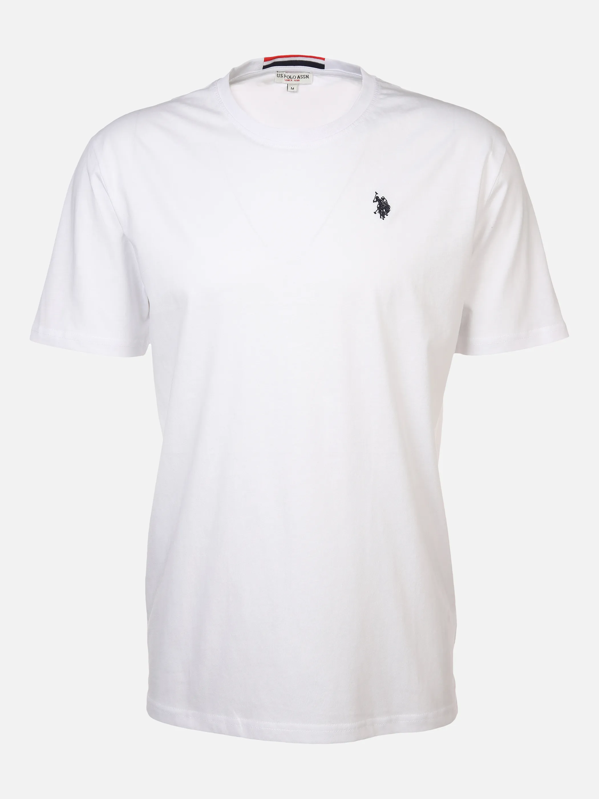 U.S. Polo Assn. He. T-Shirt 1/2 Arm Logostickerei Weiß 882065 WHITE 1