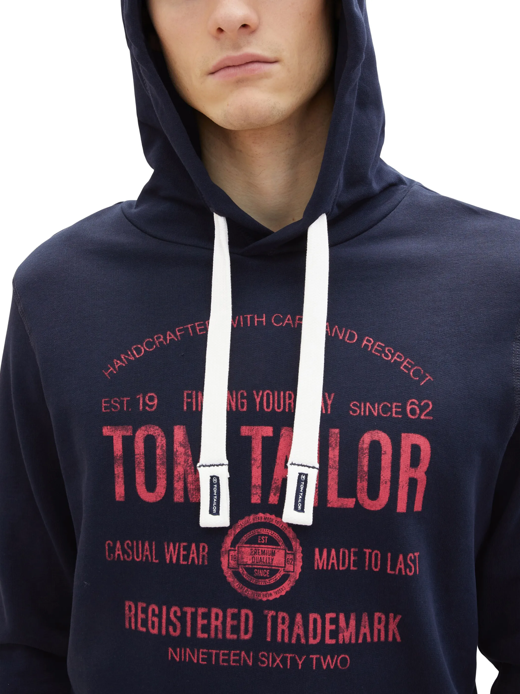 Tom Tailor 1038605 hoodie with print Blau 880532 10668 3
