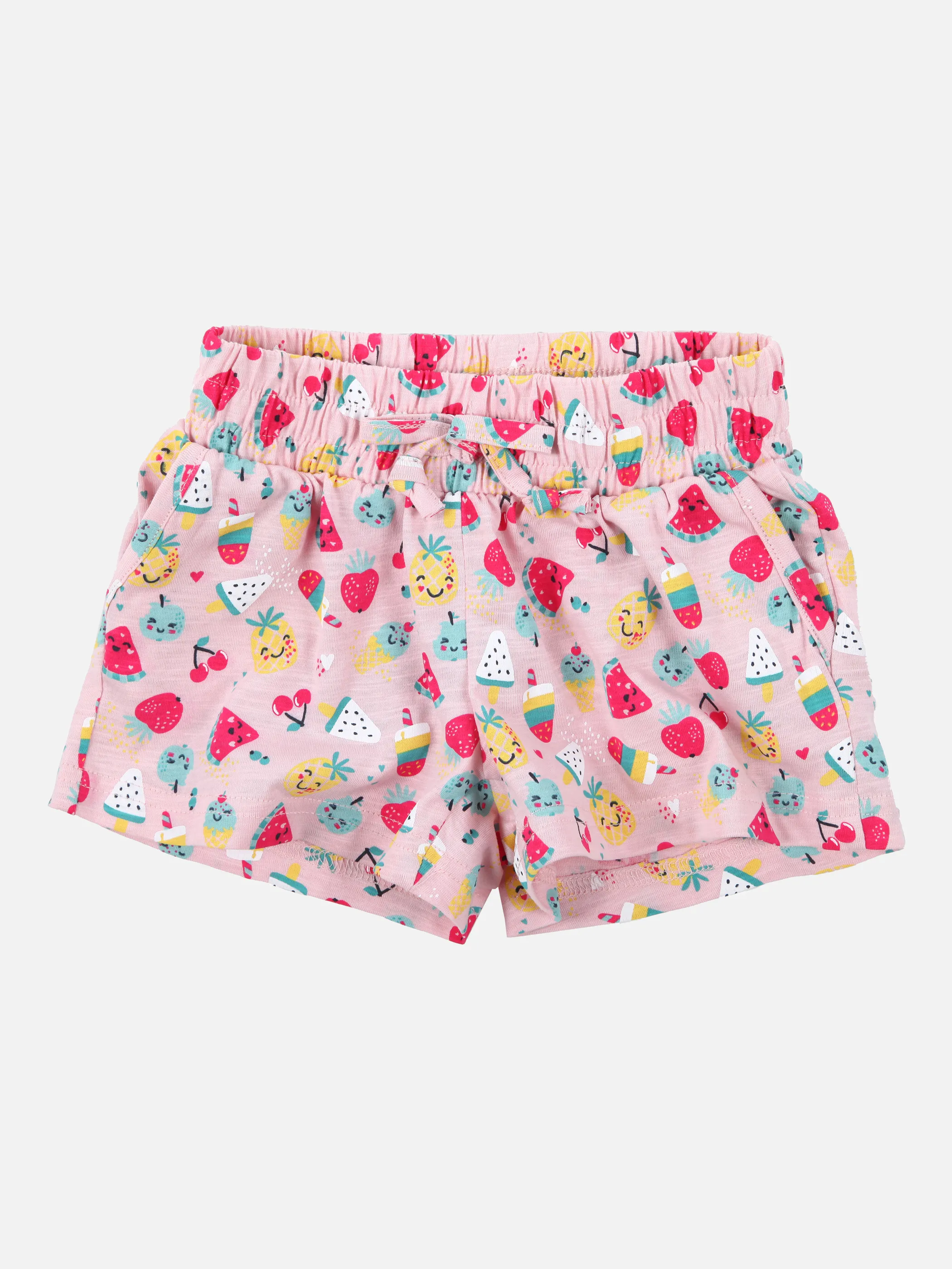Stop + Go MG Shorts in rosa+AOP Früchte Rosa 852461 ROSA 1 Stop + Go MG Shorts in rosa+AOP Früchte Rosa 852461 ROSA 1