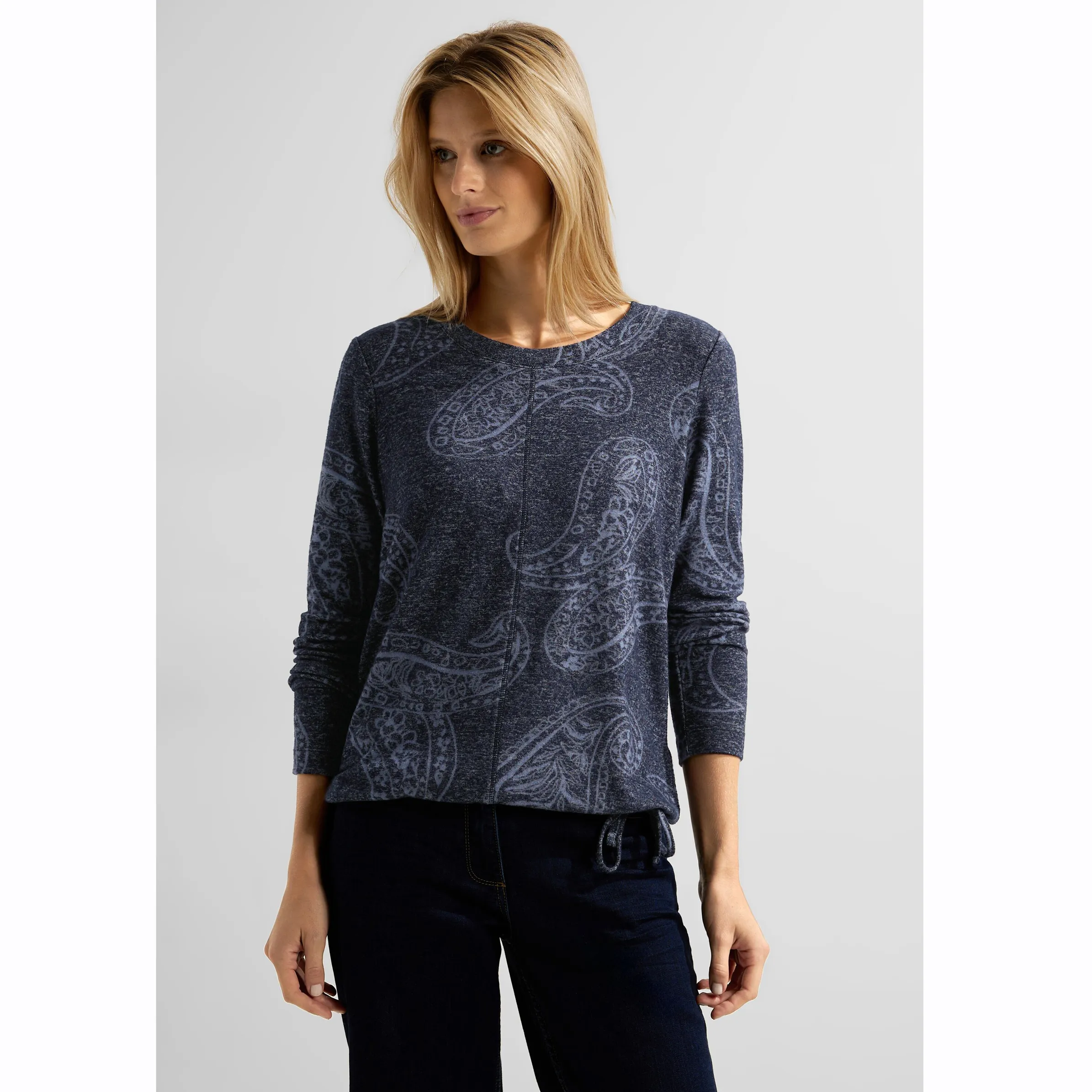 Cecil B320552 TOS AOP Paisley Cosy Shirt Blau 889685 24189 3 Cecil B320552 TOS AOP Paisley Cosy Shirt Blau 889685 24189 3