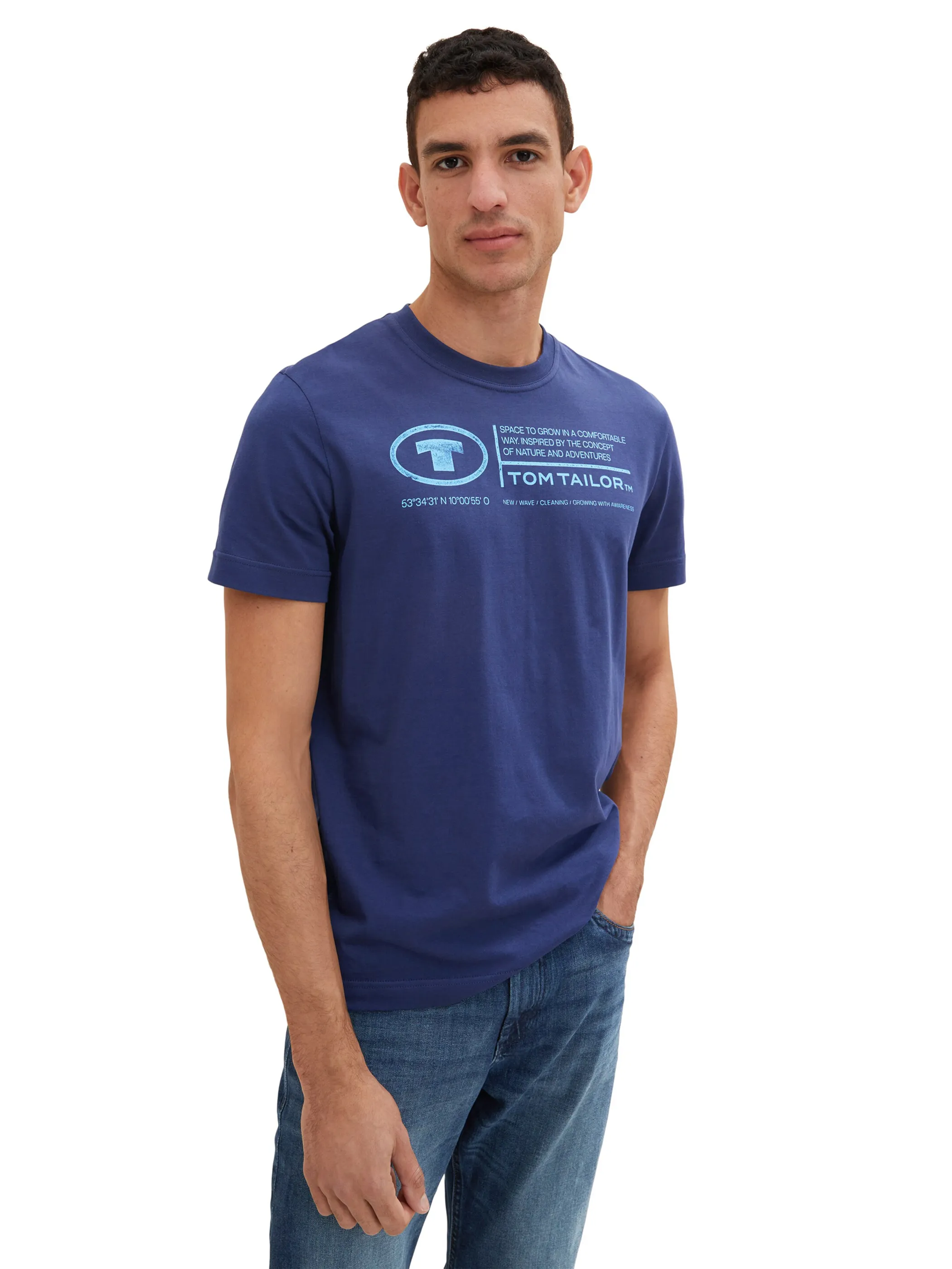 Tom Tailor 1035611 NOS printed crewneck t-shirt Blau 874939 10311 3