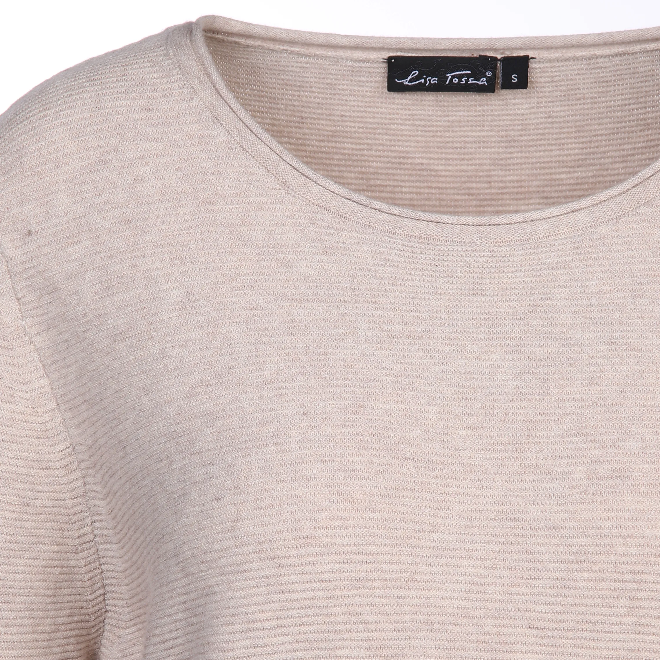 Lisa Tossa Da-Strukturpullover m. 1/1 Arm Beige 880633 BEIGE 3 Lisa Tossa Da-Strukturpullover m. 1/1 Arm Beige 880633 BEIGE 3