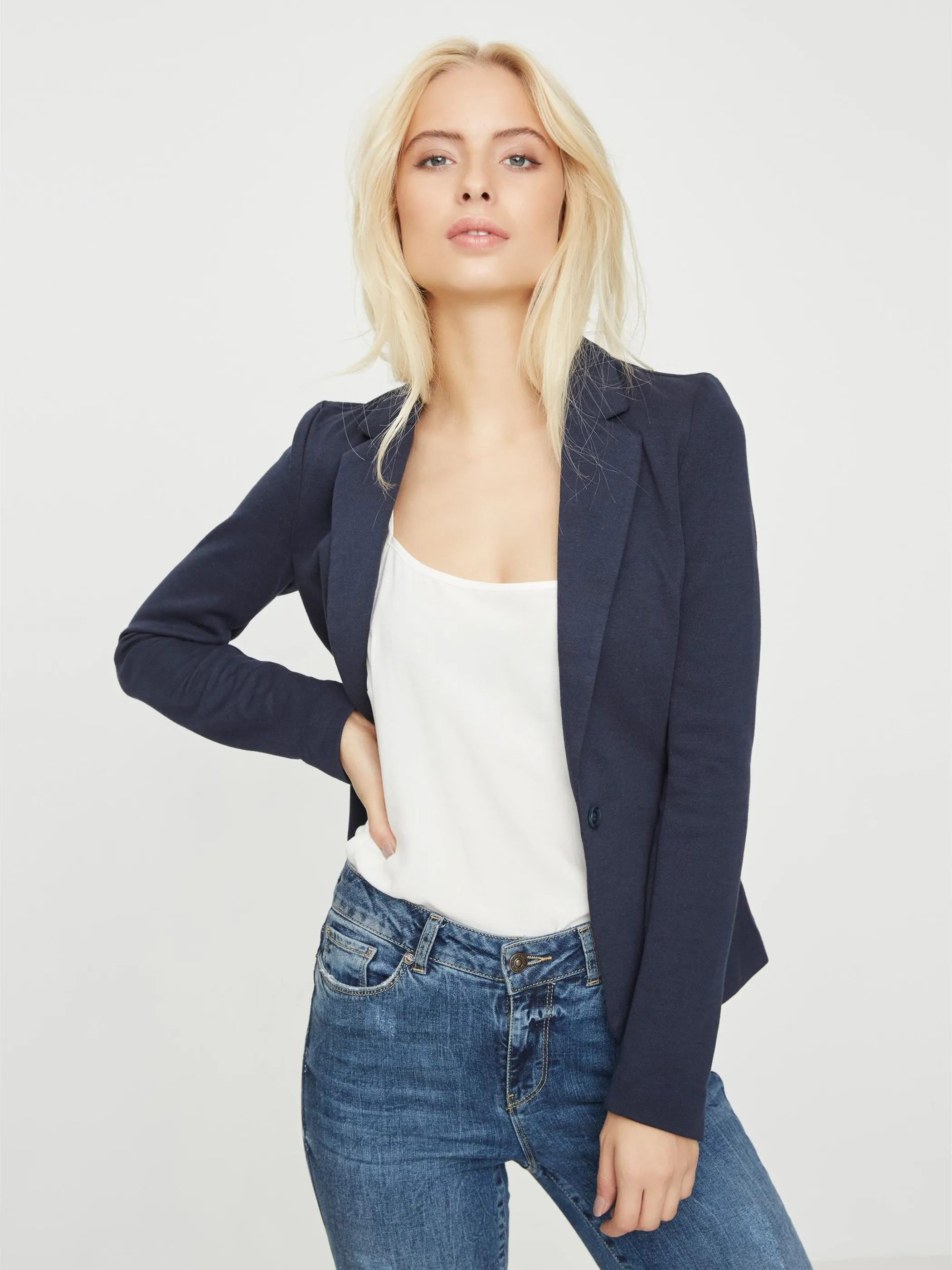 Vero Moda 10154123 VMJULIA LS BLAZER DNM Blau 723587 196640 3