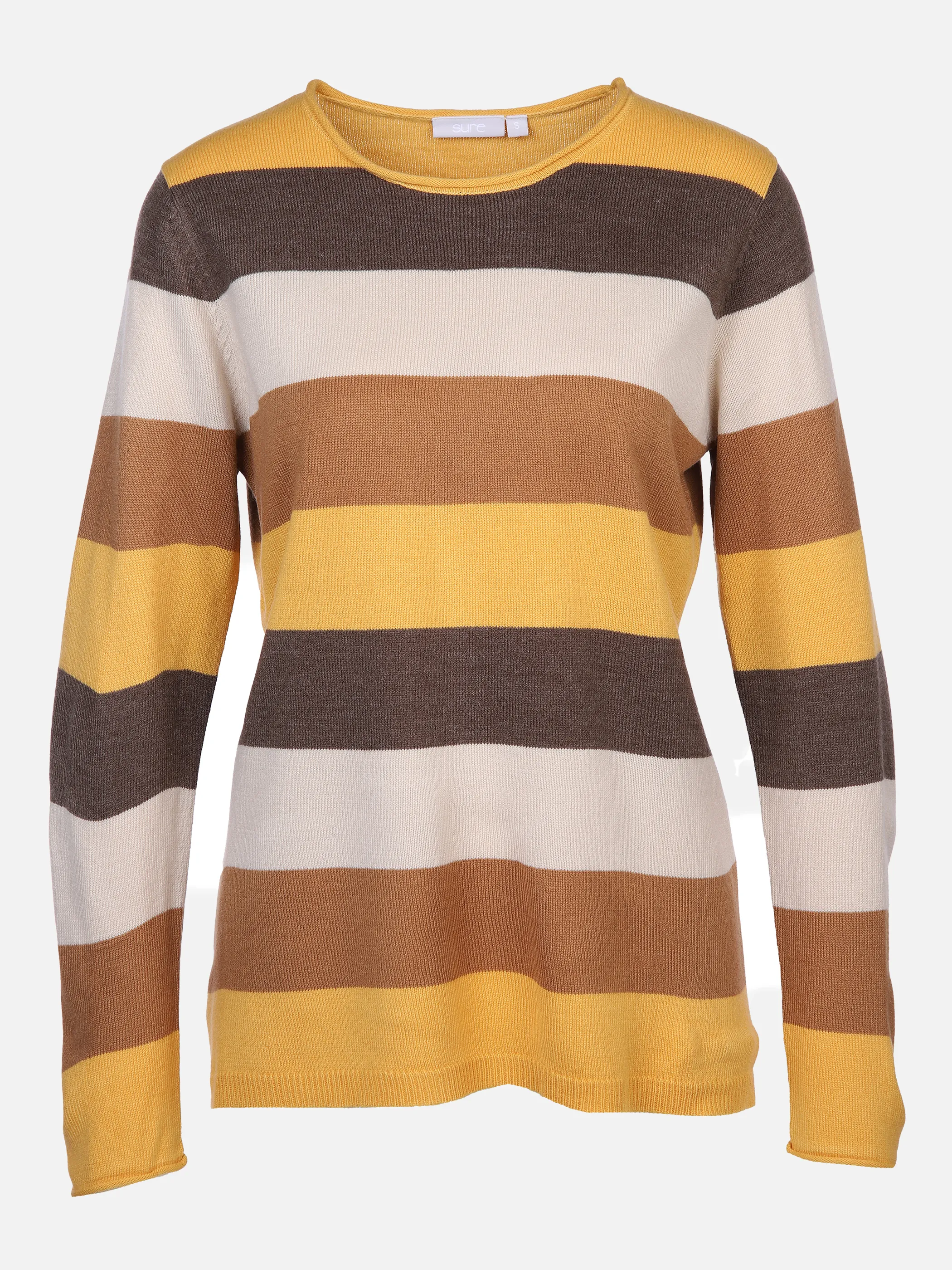 Sure Da-Rundhalspullover cashmere l Gelb 866531 CURRY 1 Sure Da-Rundhalspullover cashmere l Gelb 866531 CURRY 1