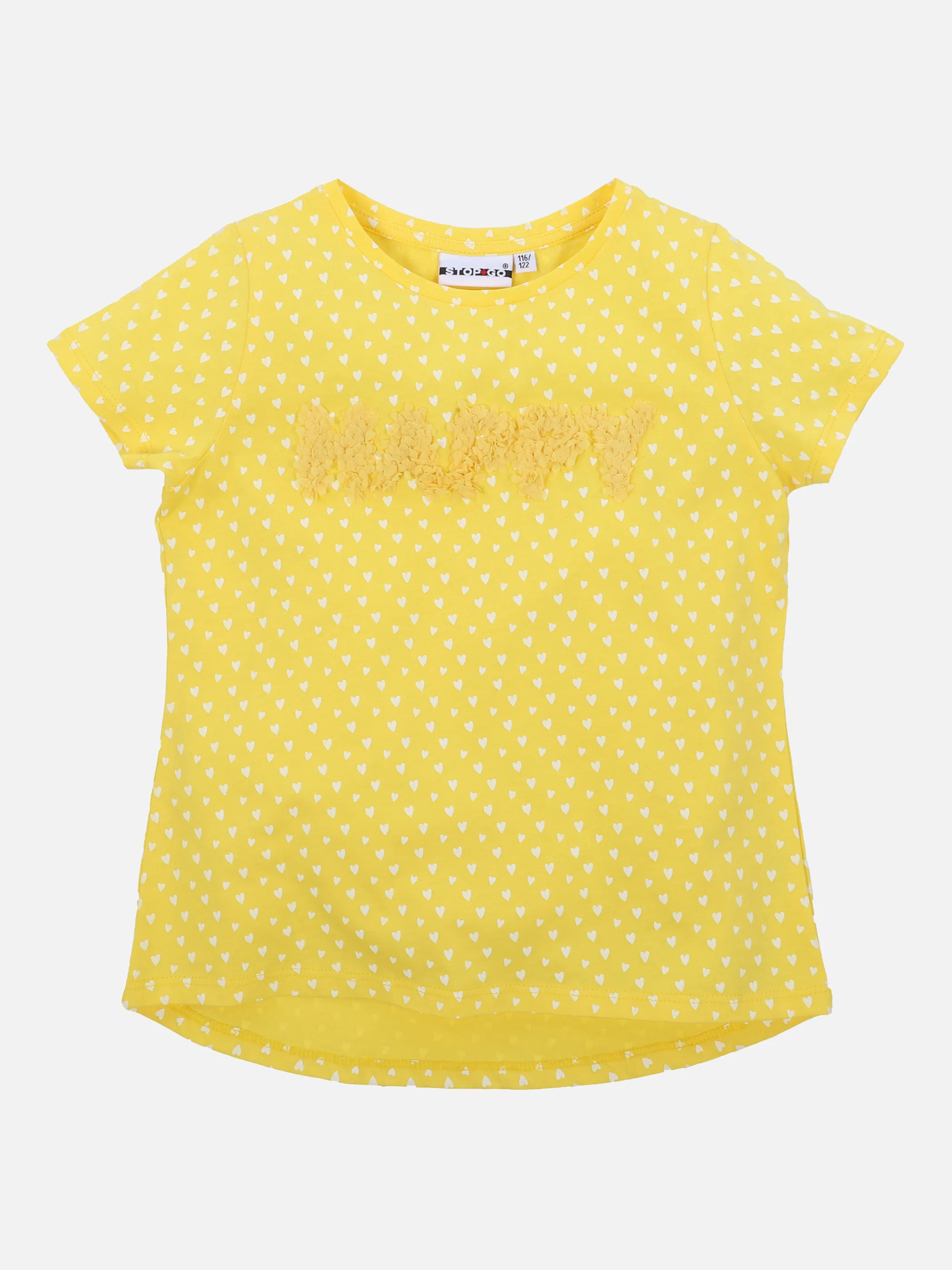 Stop + Go MG TShirt in gelb mit AOP Gelb 860821 GELB 1 Stop + Go MG TShirt in gelb mit AOP Gelb 860821 GELB 1