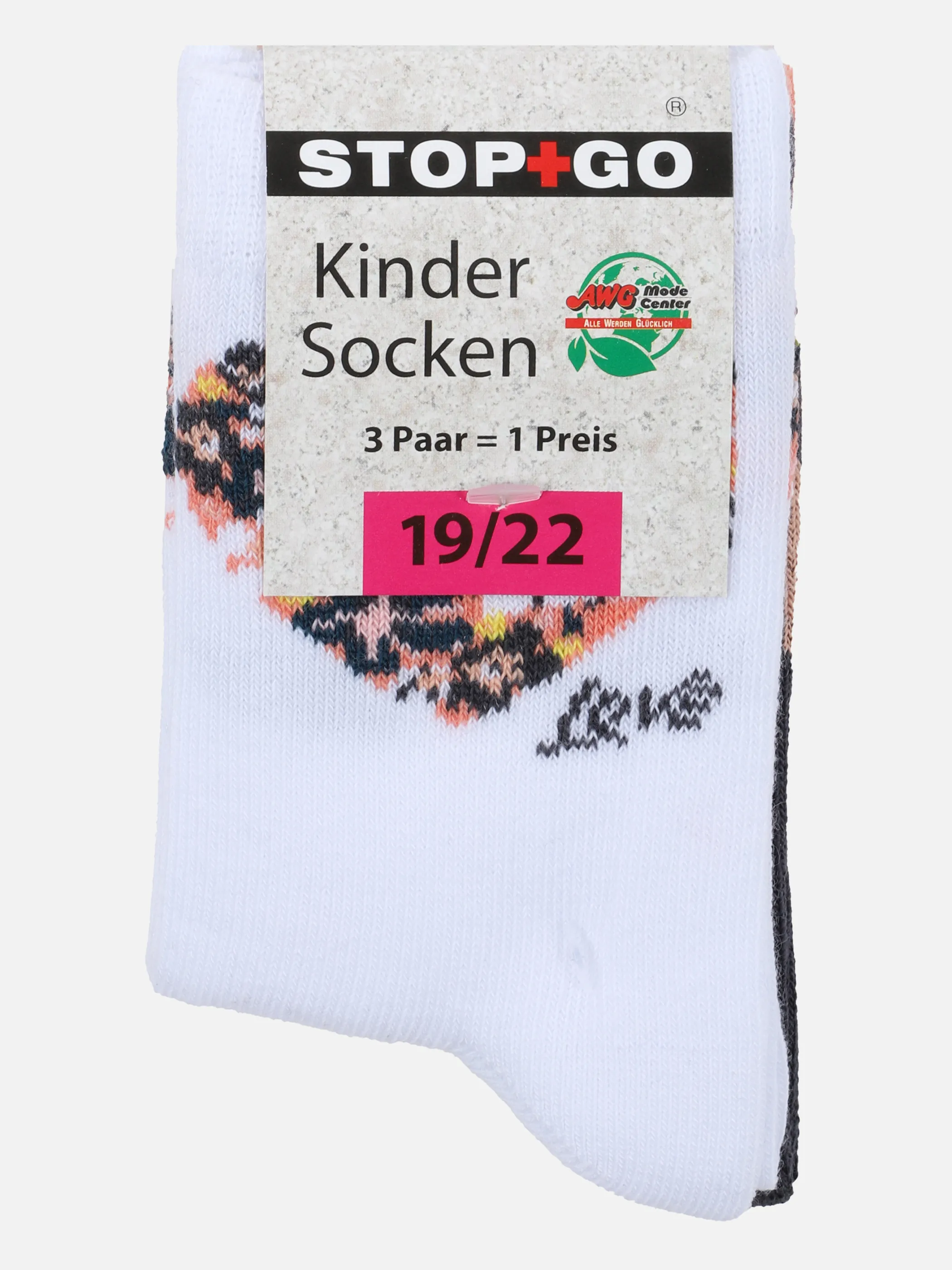 Stop + Go MG Socken 3er Pack Love Blau 863344 BLAU/ROSA 3