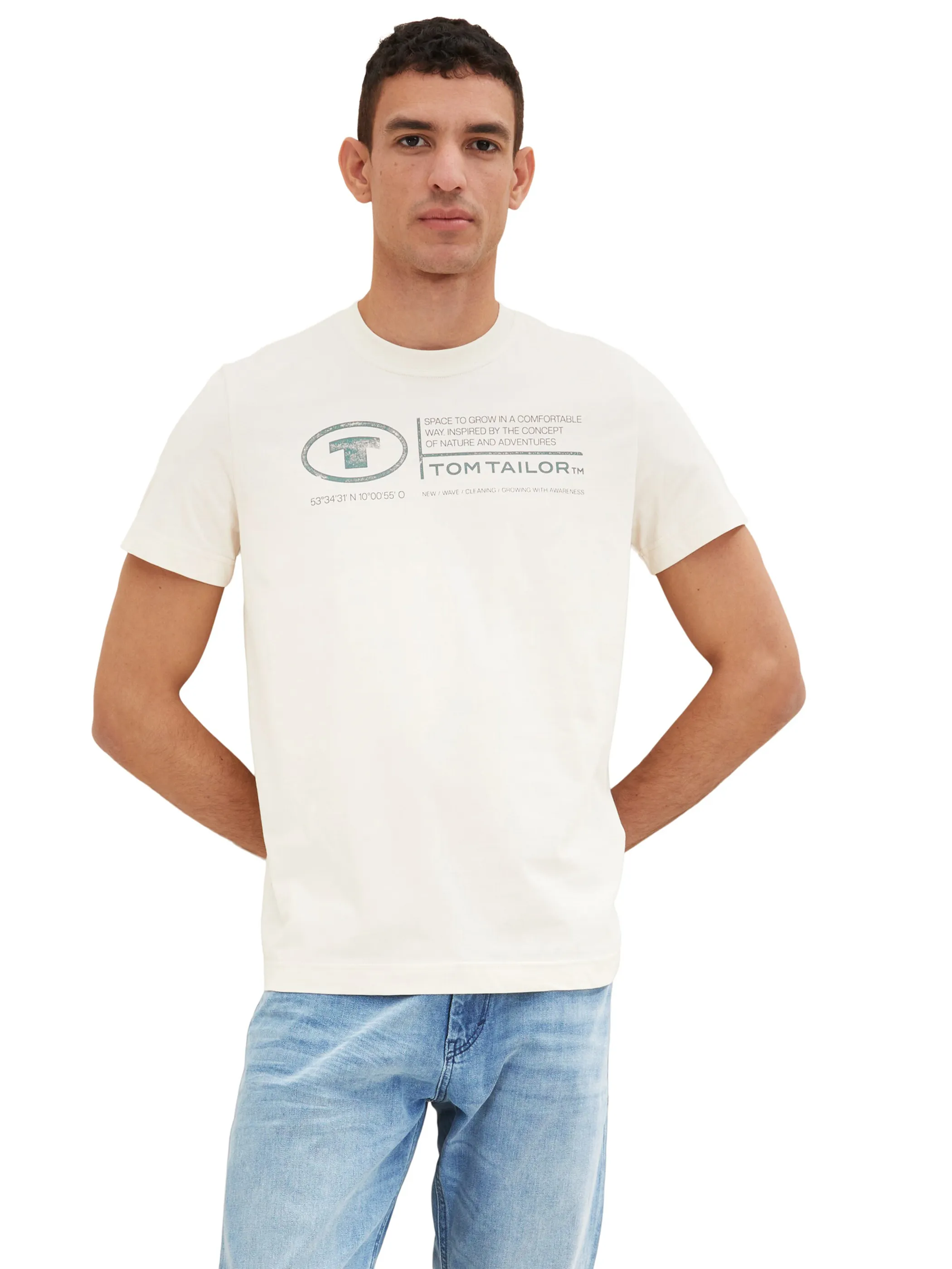Tom Tailor 1035611 NOS printed crewneck t-shirt Weiß 874939 18592 3