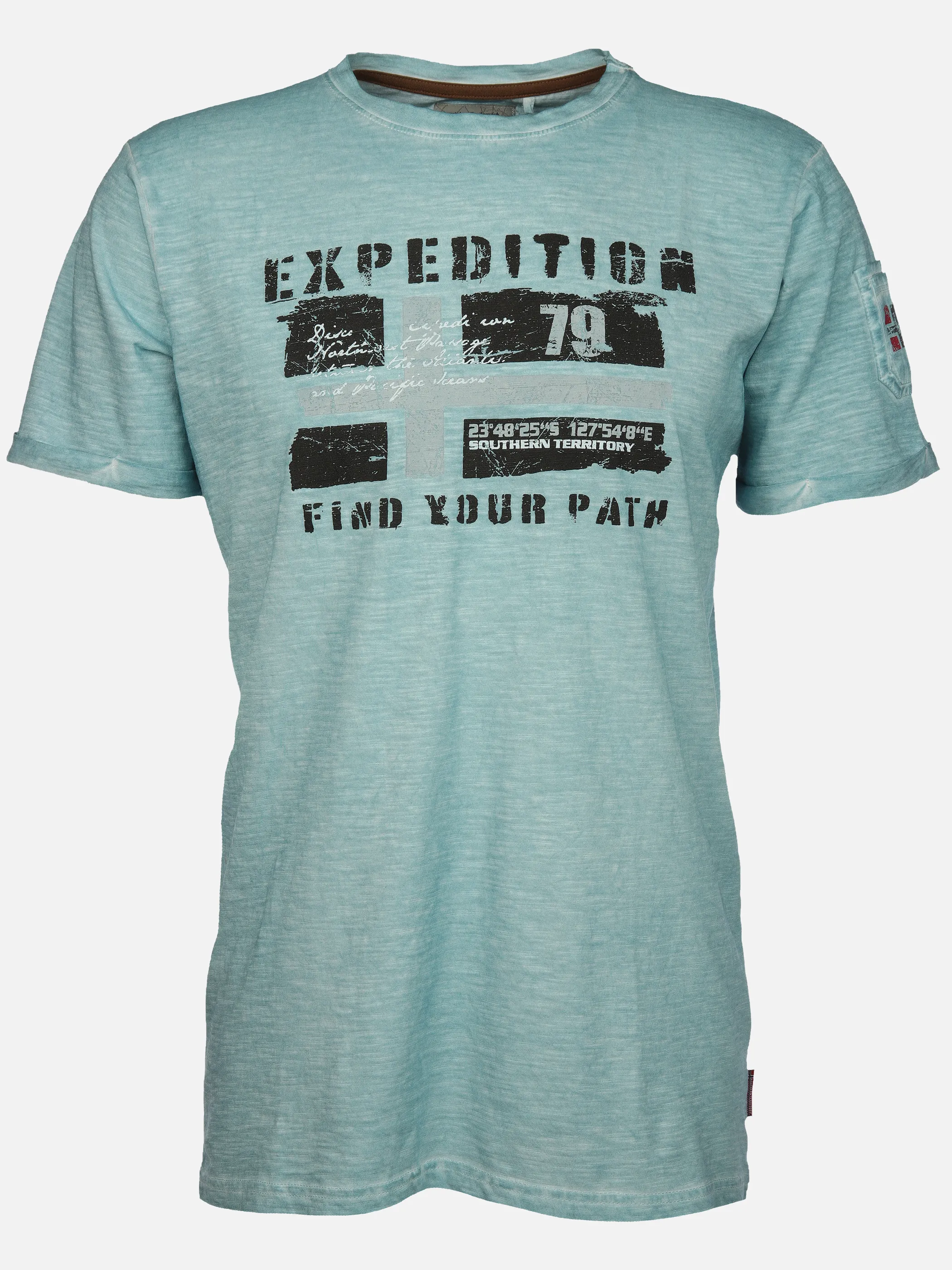 Southern Territory He. T-Shirt 1/2 Arm Logo Blau 910619 AQUA 1