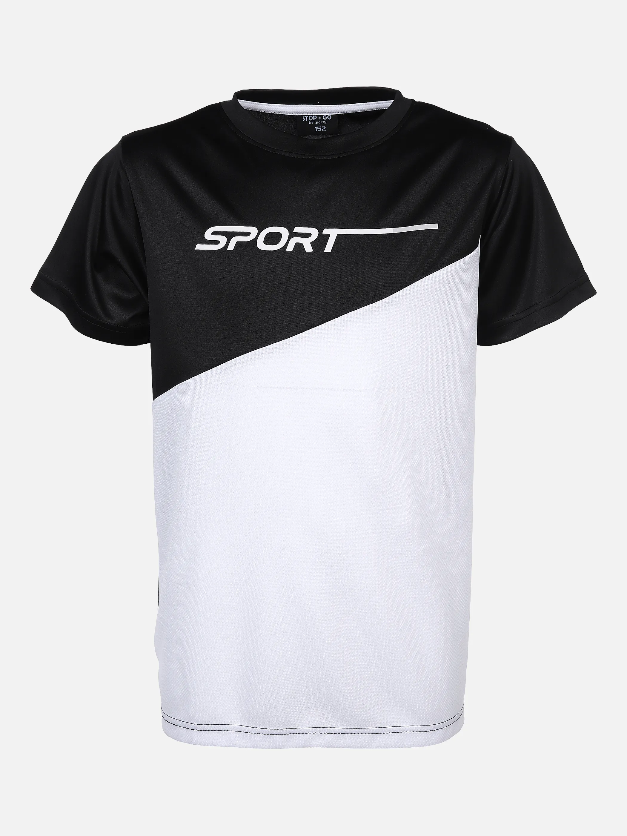 Stop + Go Kn-Sport-T-Shirt Schwarz 863116 SCHWARZ/WE 1
