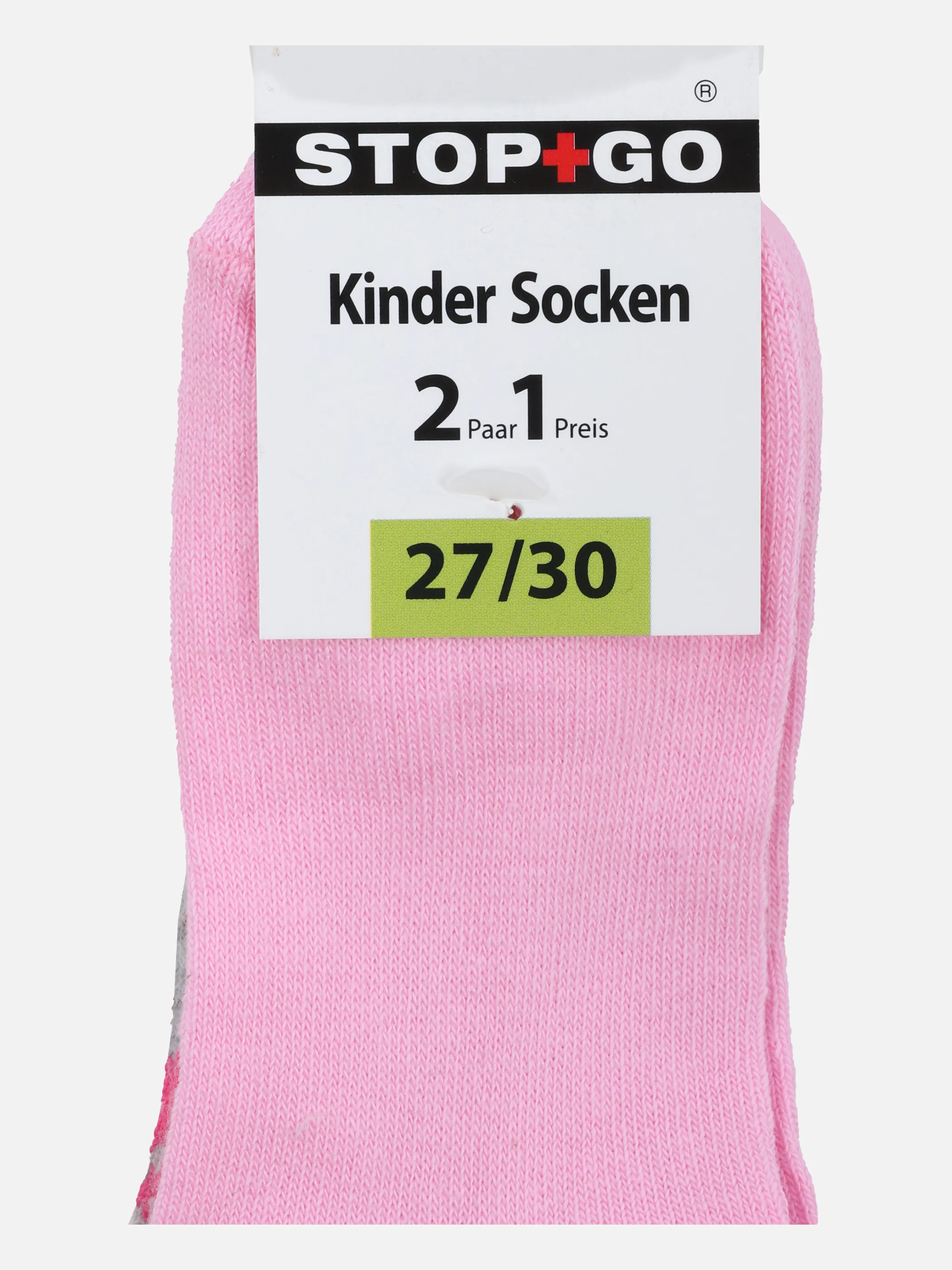 Stop + Go Md-Socken 2er Pack Pink 853475 PINK/GRAU 3