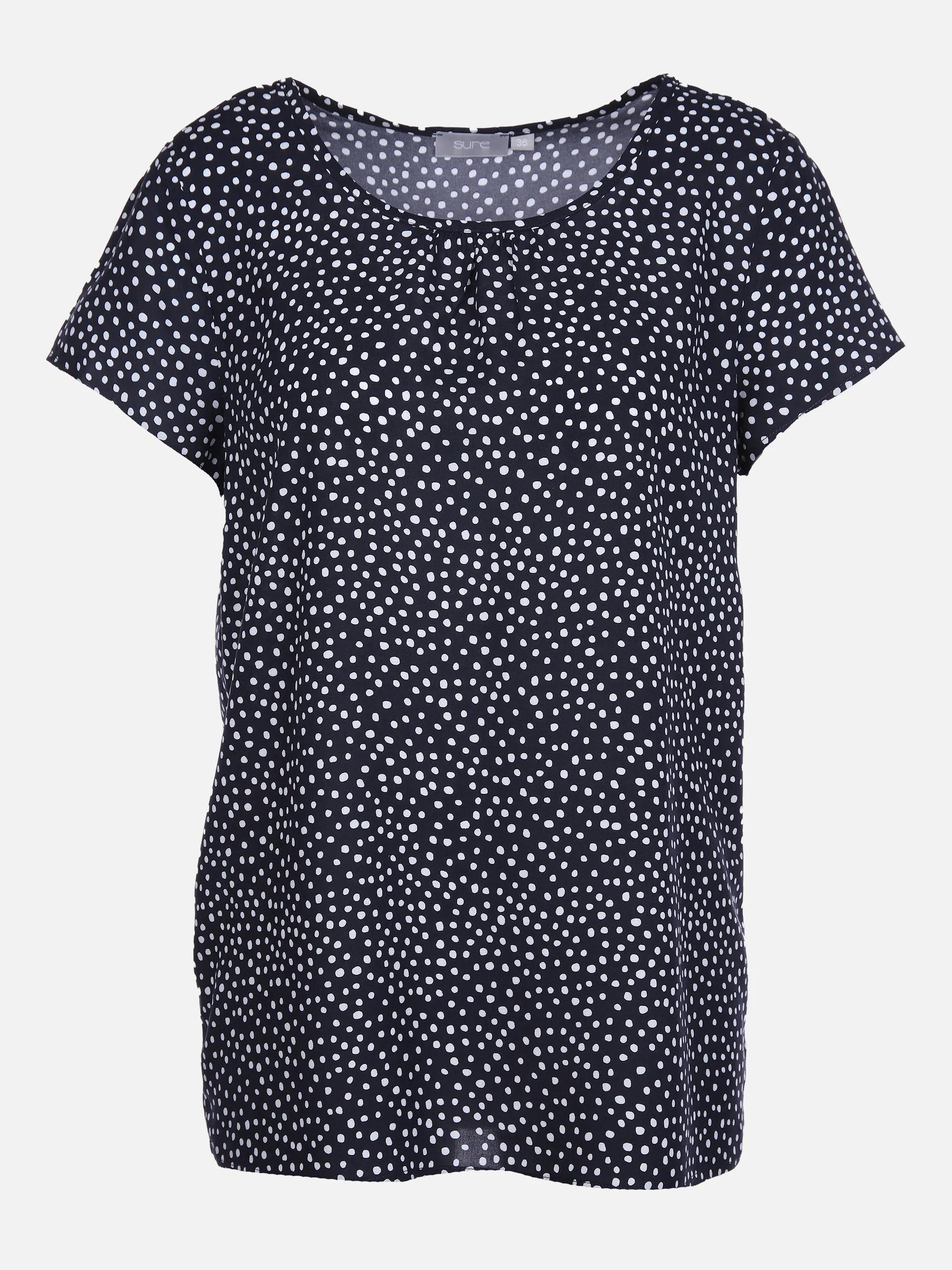 Sure Da-Kurzarm-Bluse m. Print Blau 862266 MULTI 1 1