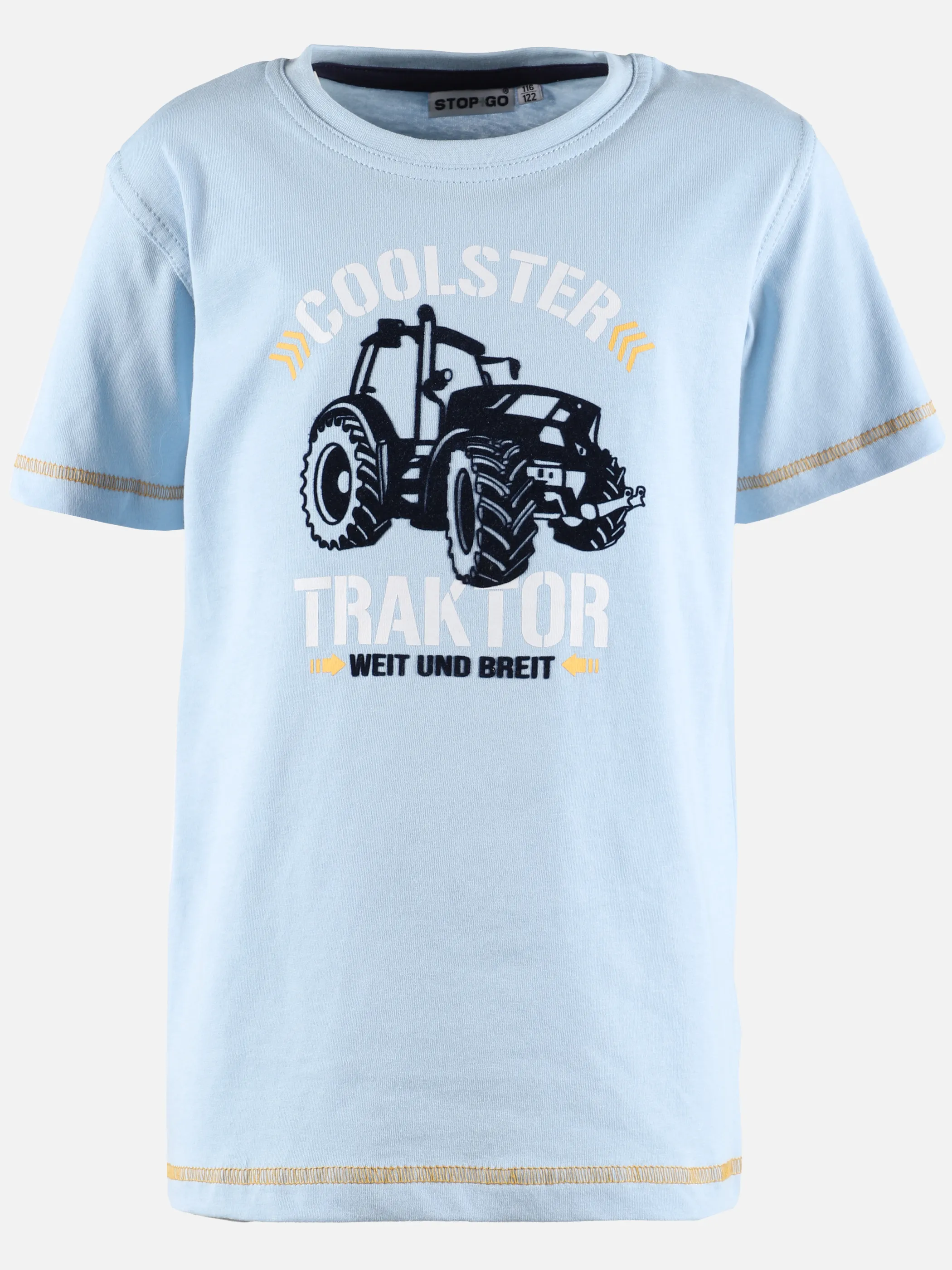 Stop + Go KJ T-Shirt mit Traktor Frontdruck in hellblau Blau 890313 HELLBLAU 1