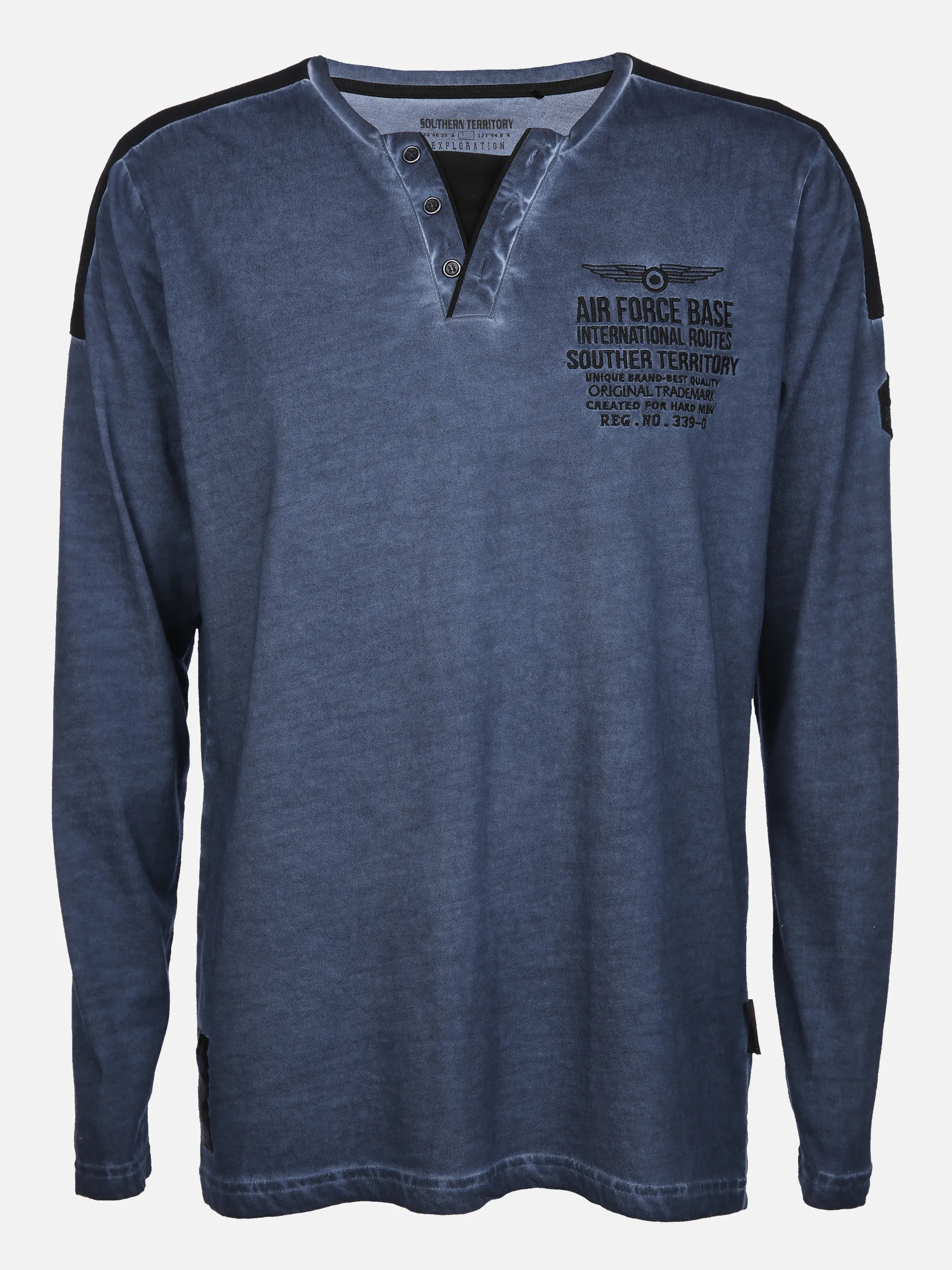 Southern Territory He. Henleyshirt 1/1 Arm acid Blau 858156 NAVY 1 Southern Territory He. Henleyshirt 1/1 Arm acid Blau 858156 NAVY 1
