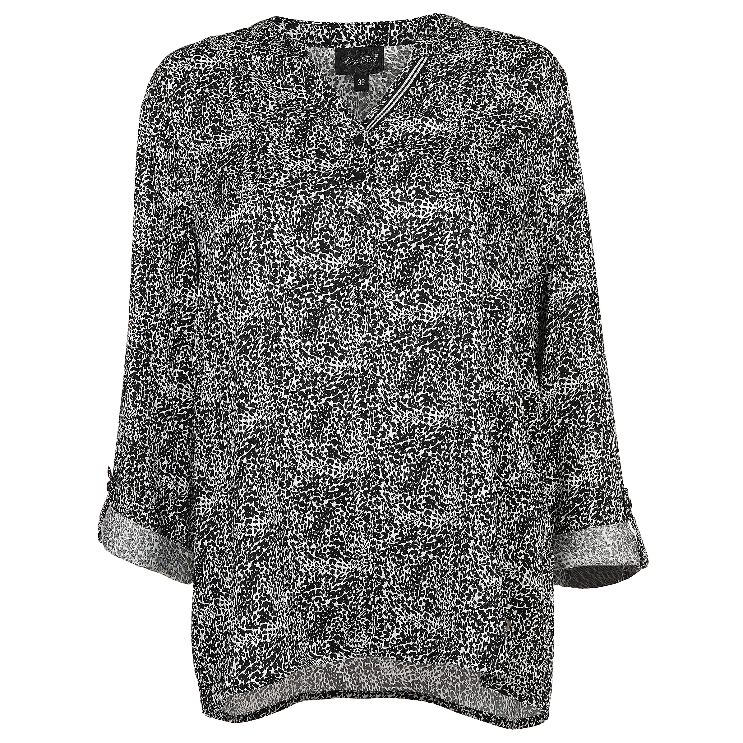 Lisa Tossa Da-Viskose-Bluse 1/1 Arm Schwarz 880525 BLACK/OFFW 1 Lisa Tossa Da-Viskose-Bluse 1/1 Arm Schwarz 880525 BLACK/OFFW 1